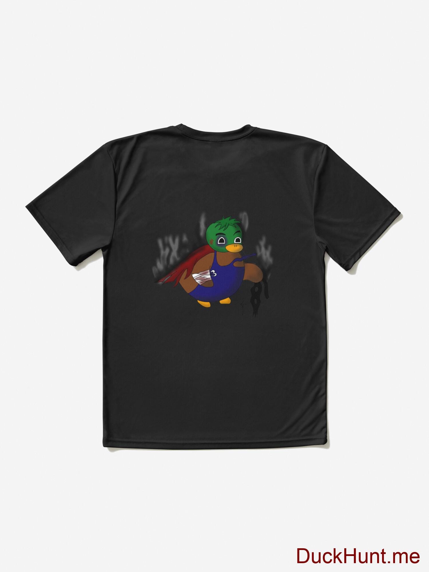 Dead Boss Duck (smoky) Black Active T-Shirt (Back printed) alternative image 1