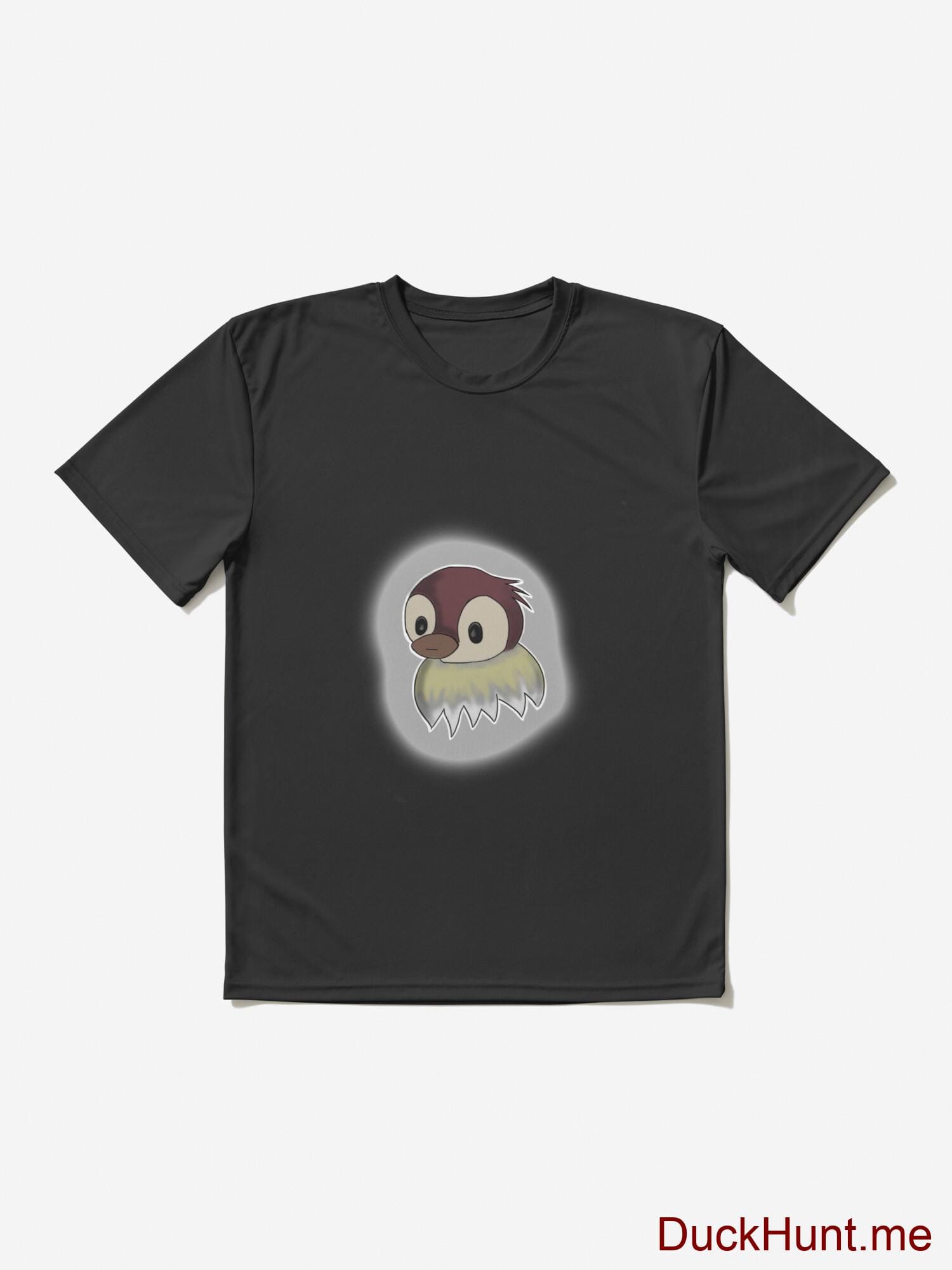 Ghost Duck (foggy) Black Active T-Shirt (Front printed) alternative image 2