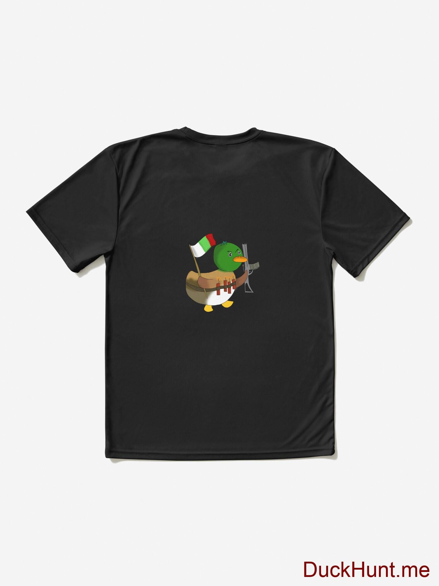 Kamikaze Duck Black Active T-Shirt (Back printed) alternative image 1