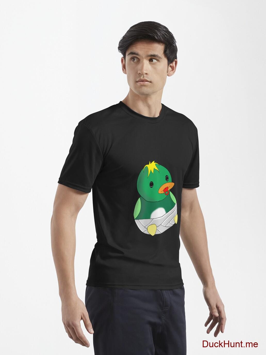 Baby duck Black Active T-Shirt (Front printed) alternative image 6