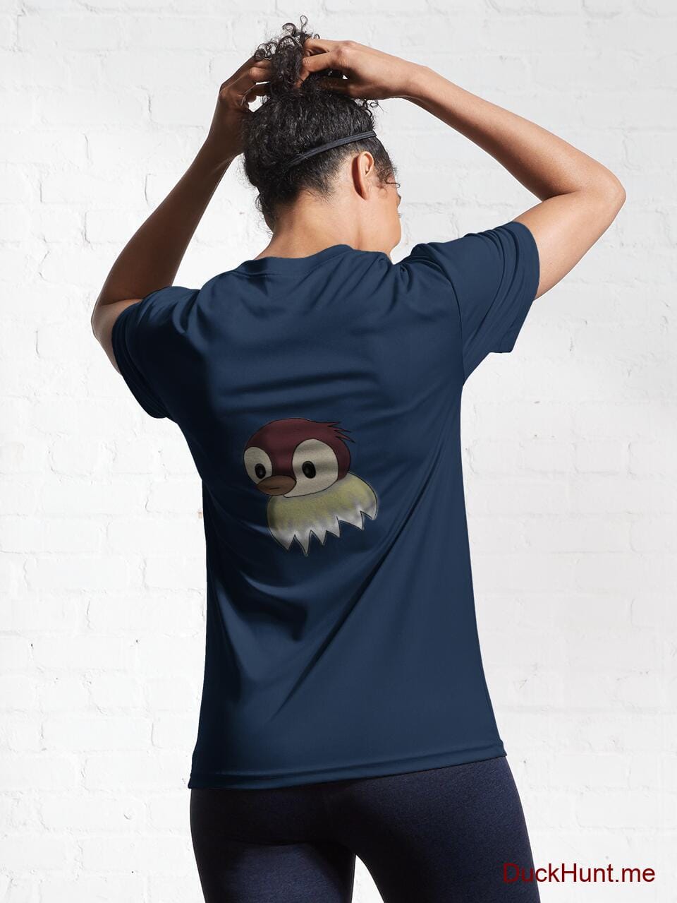 Ghost Duck (fogless) Navy Active T-Shirt (Back printed) alternative image 5