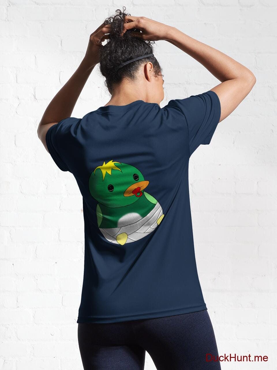 Baby duck Navy Active T-Shirt (Back printed) alternative image 5