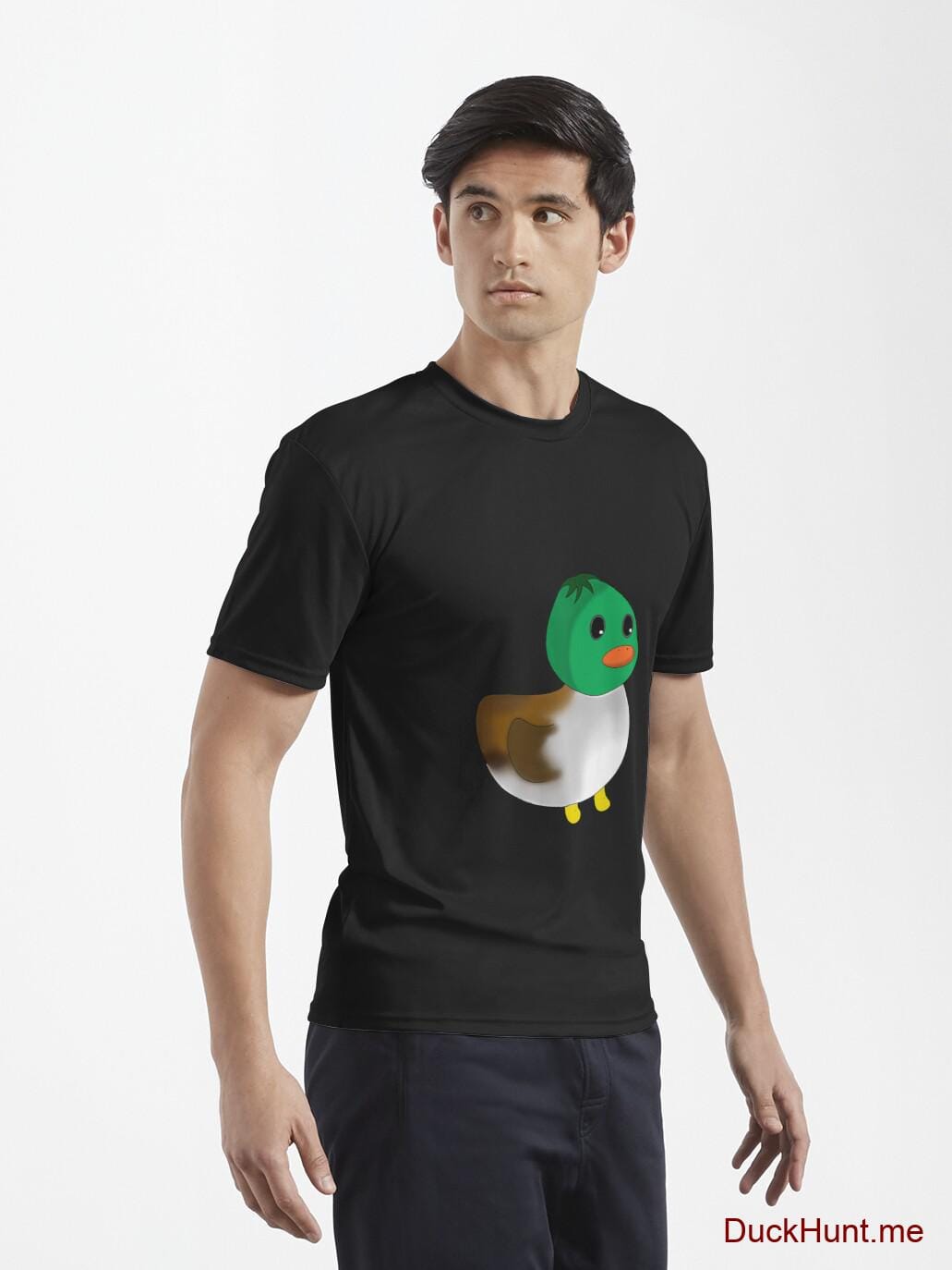 Normal Duck Black Active T-Shirt (Front printed) alternative image 6
