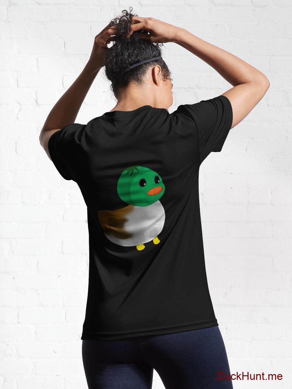 Normal Duck Black Active T-Shirt (Back printed) alternative image 5