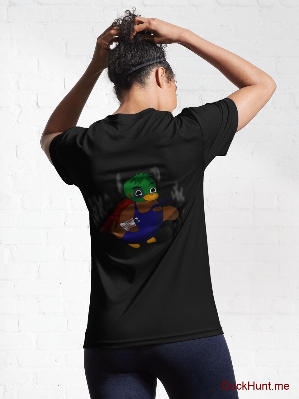 Dead Boss Duck (smoky) Black Active T-Shirt (Back printed) alternative image 5