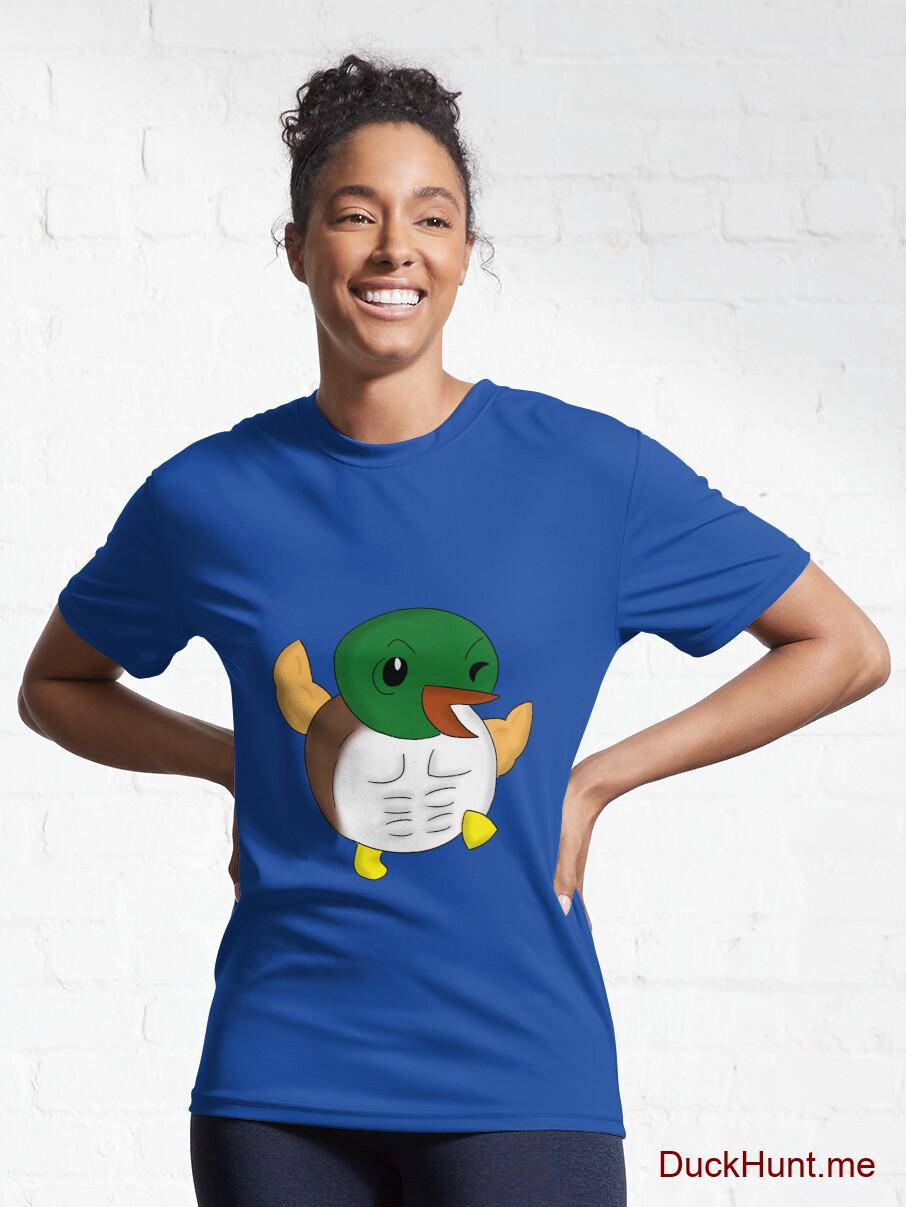 Super duck Royal Blue Active T-Shirt (Front printed) alternative image 5