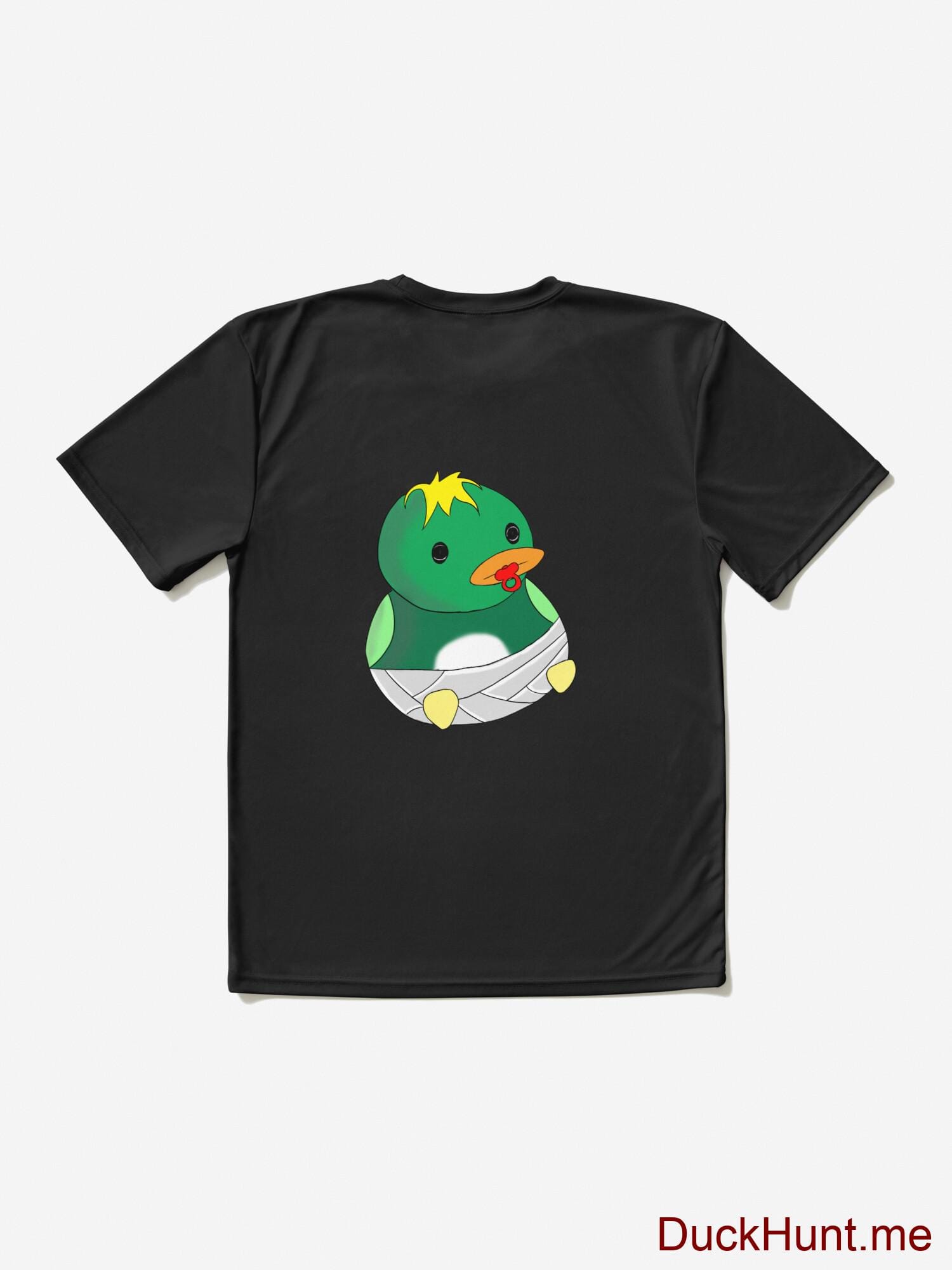 Baby duck Black Active T-Shirt (Back printed) alternative image 1
