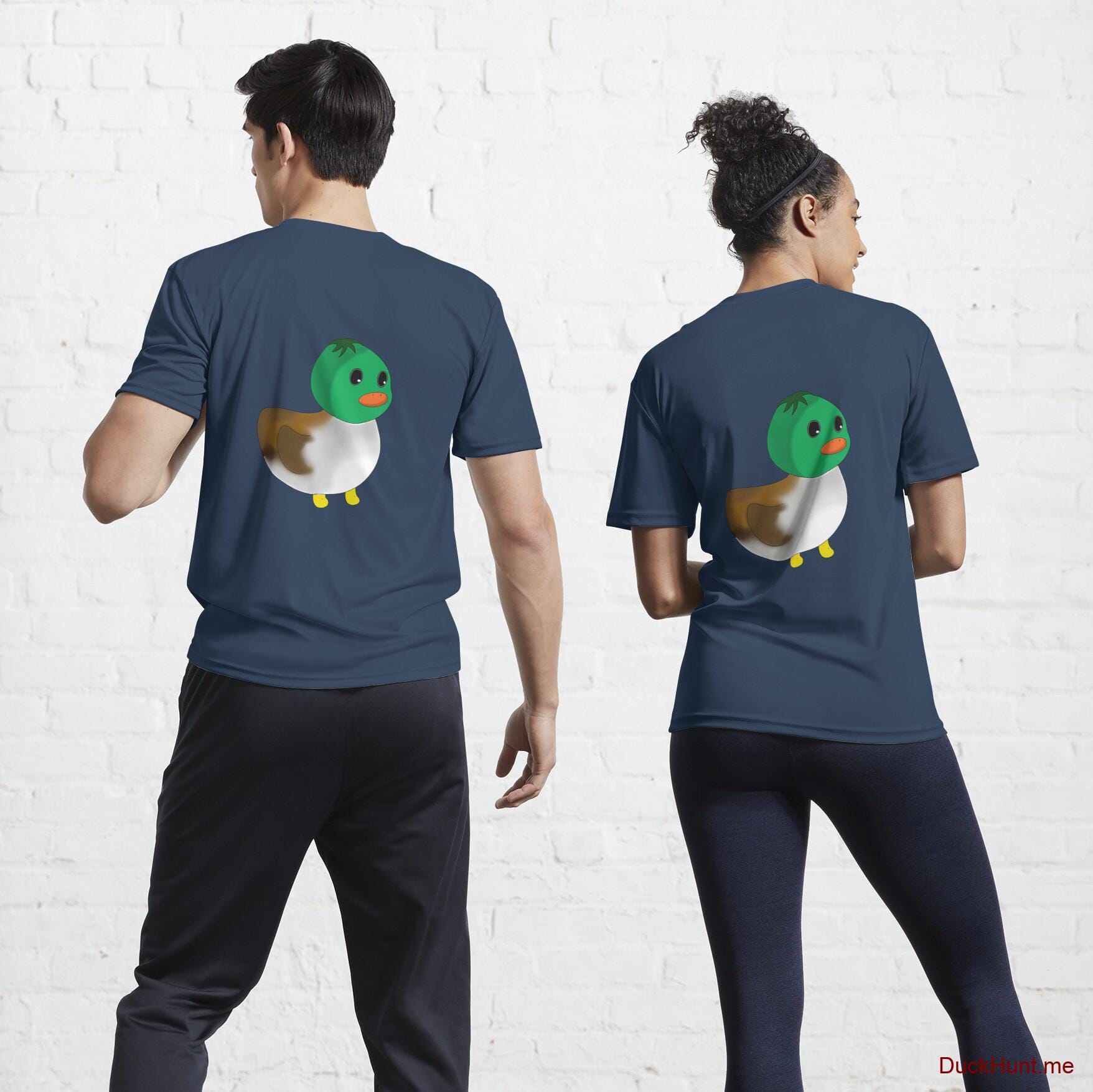 Normal Duck Navy Active T-Shirt (Back printed)