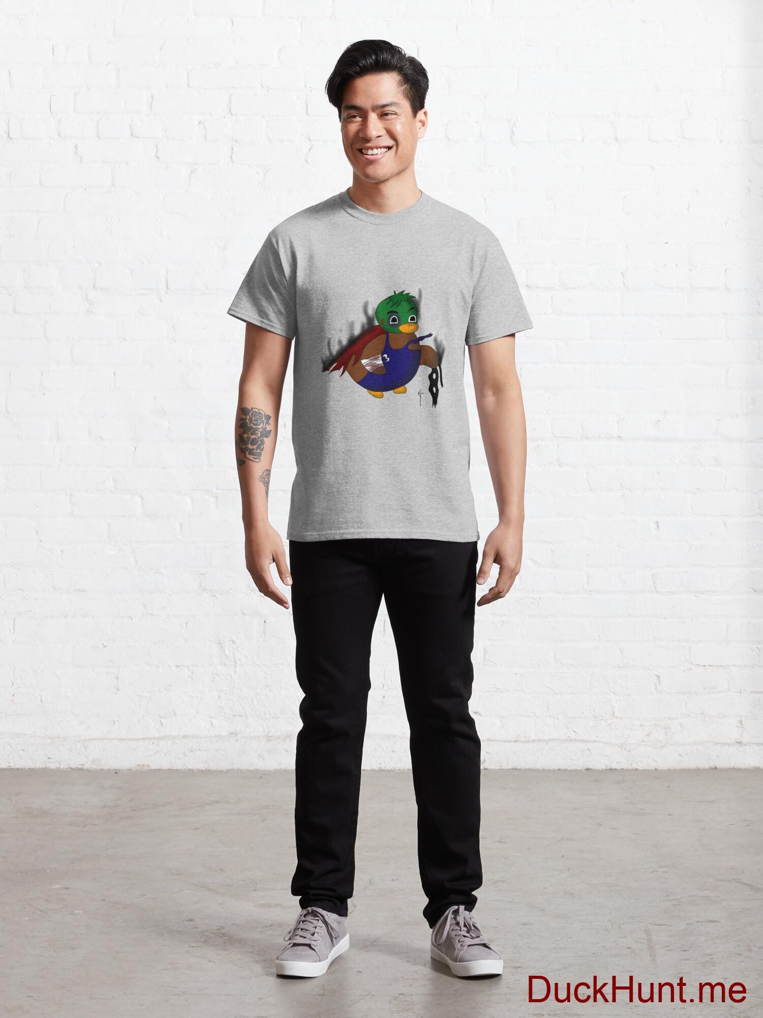 Dead Boss Duck (smoky) Heather Grey Classic T-Shirt (Front printed) alternative image 6