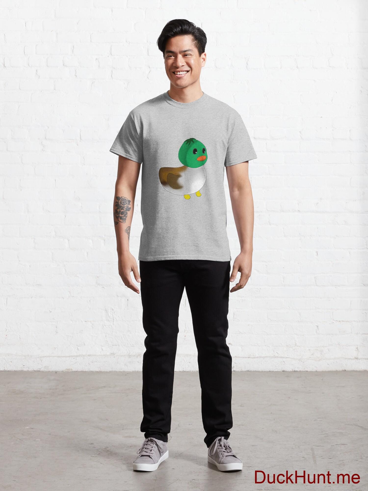Normal Duck Heather Grey Classic T-Shirt (Front printed) alternative image 6