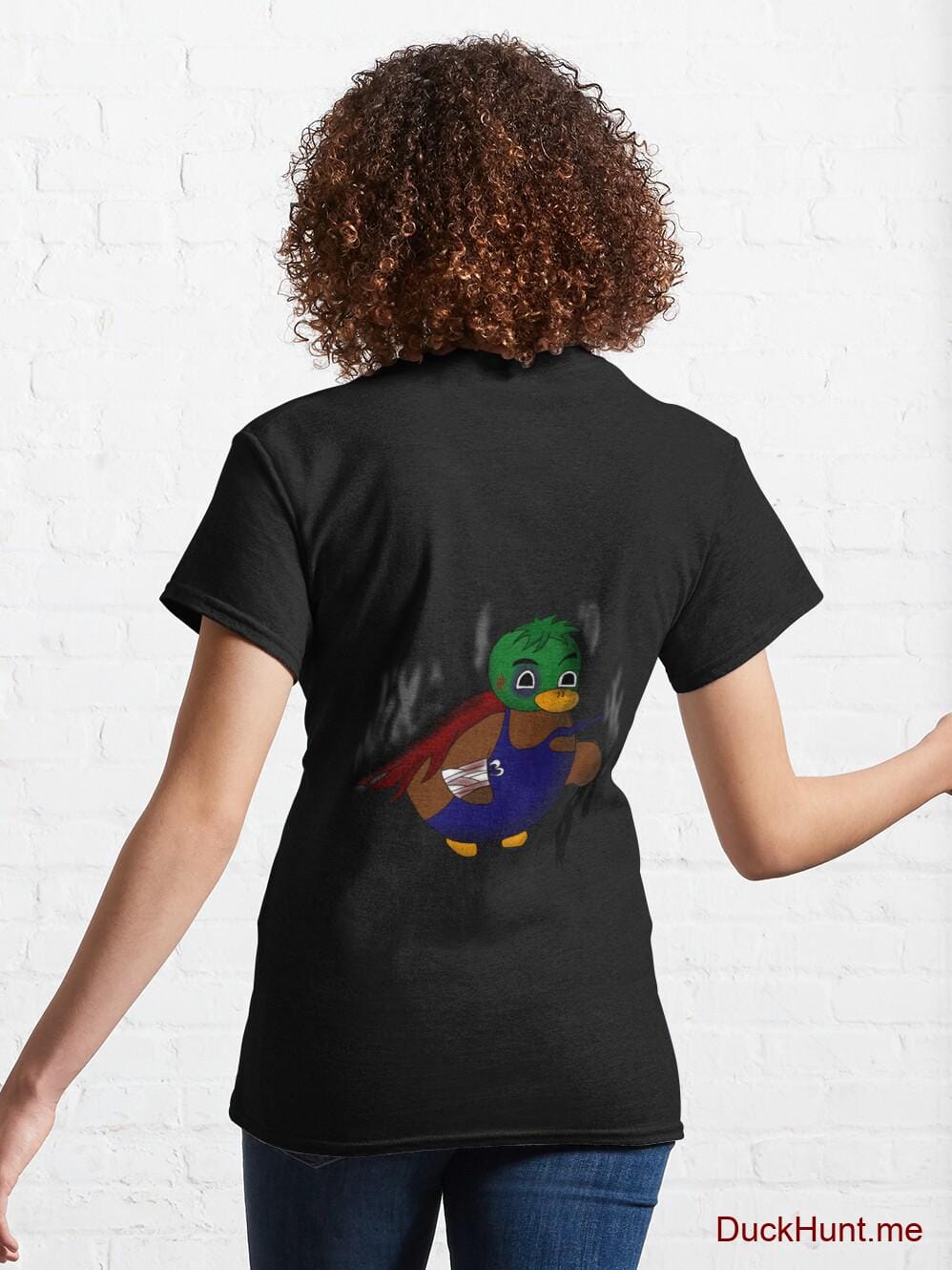 Dead Boss Duck (smoky) Black Classic T-Shirt (Back printed) alternative image 4