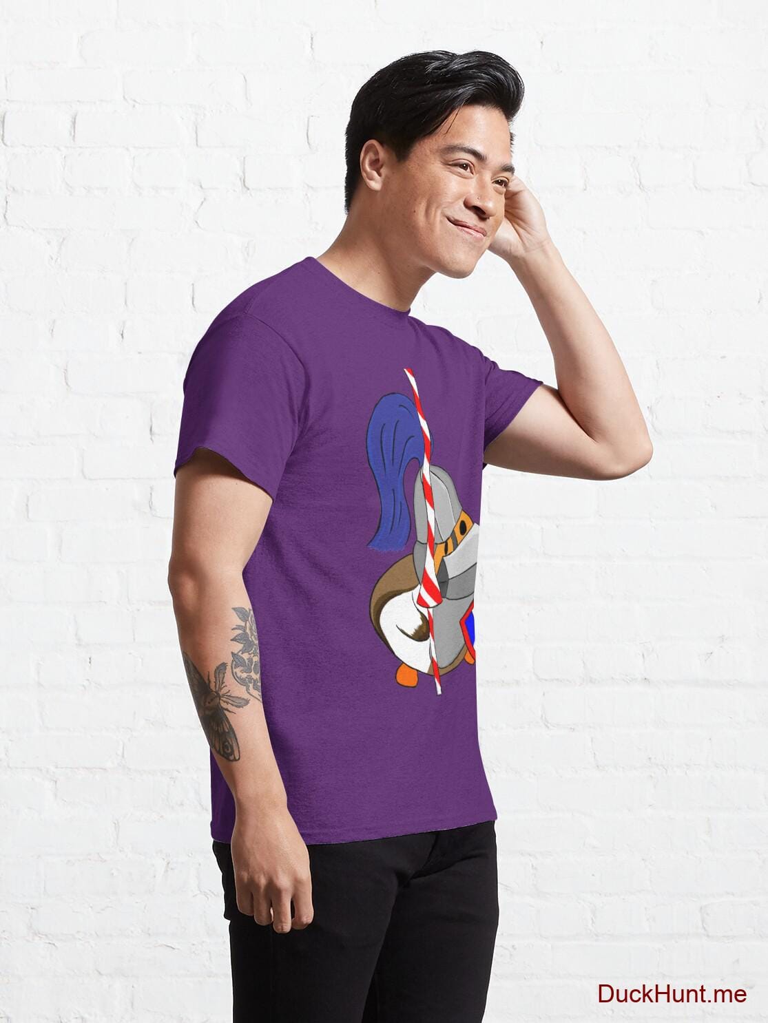 Armored Duck Purple Classic T-Shirt (Front printed) alternative image 4