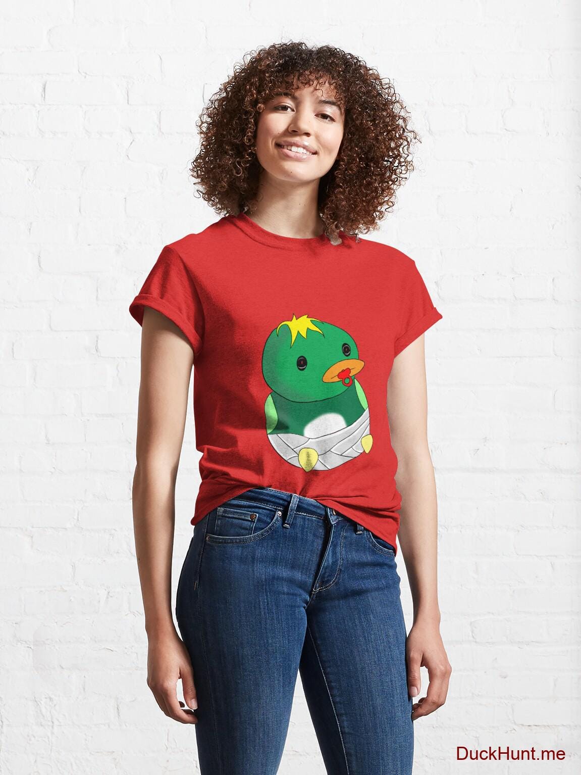 Baby duck Red Classic T-Shirt (Front printed) alternative image 3