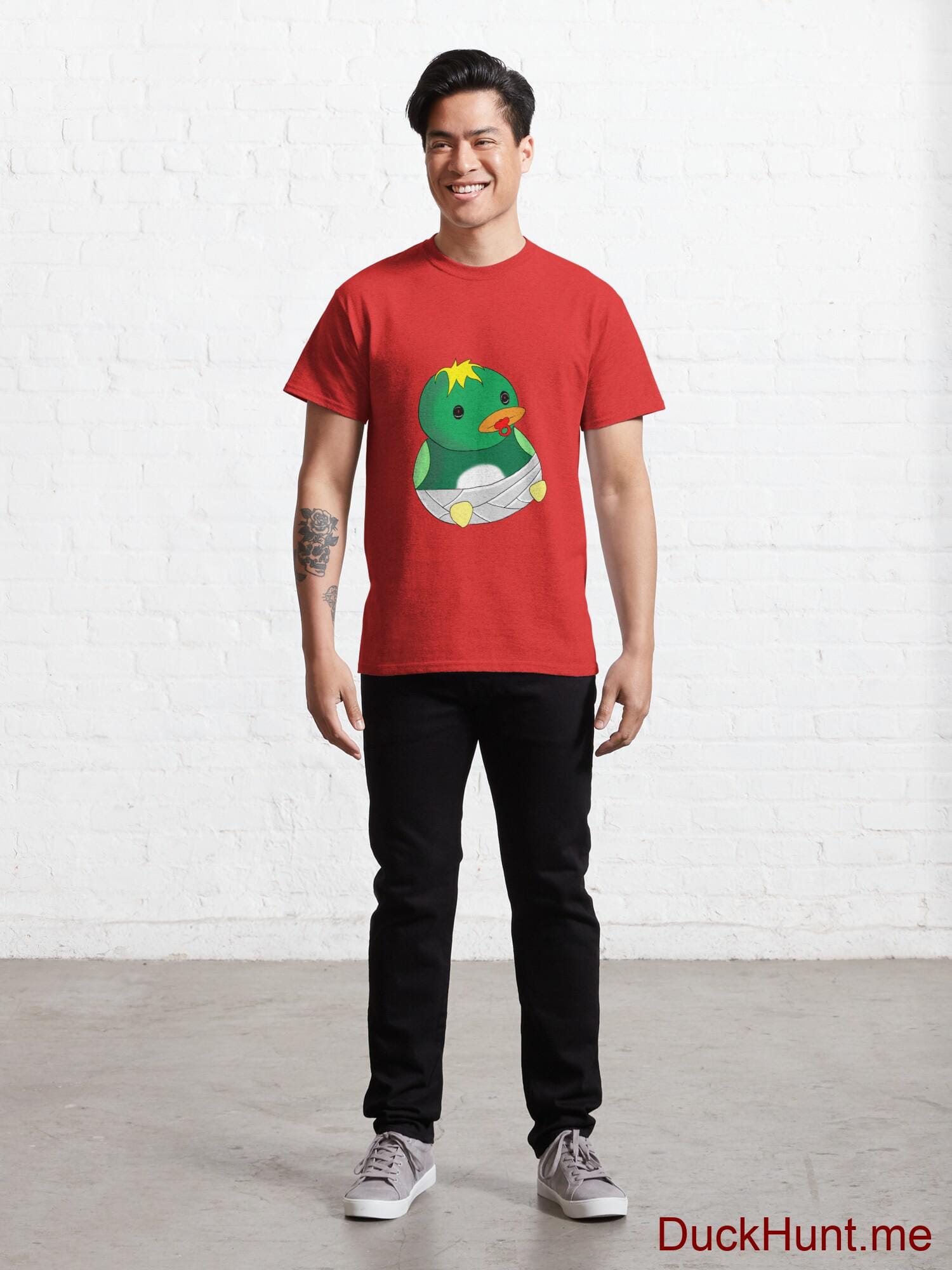Baby duck Red Classic T-Shirt (Front printed) alternative image 6