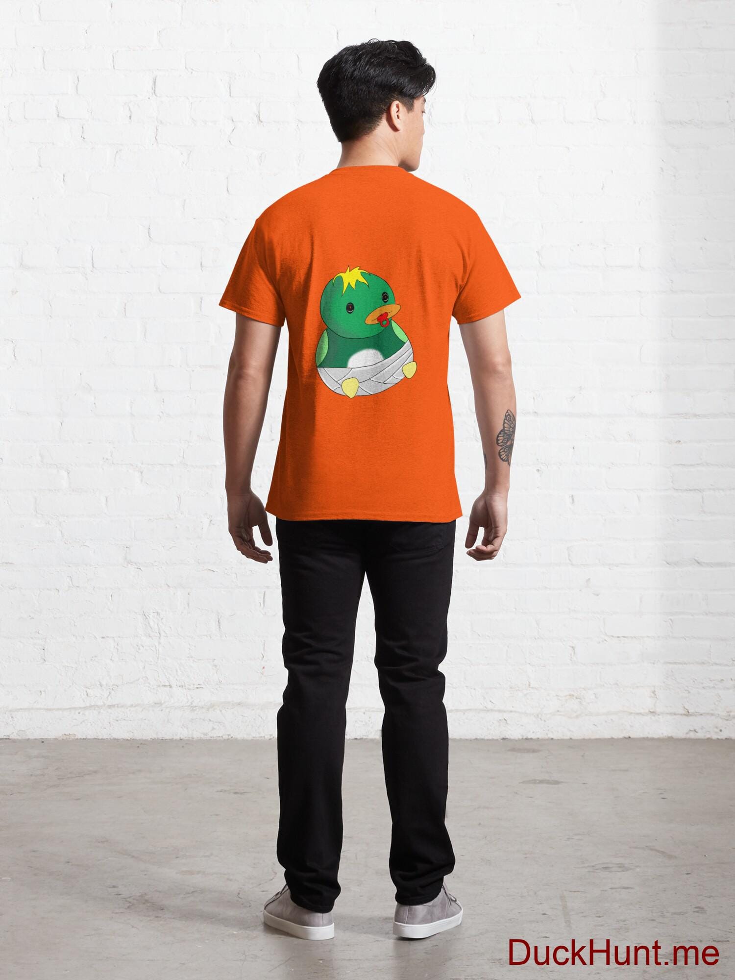 Baby duck Orange Classic T-Shirt (Back printed) alternative image 3
