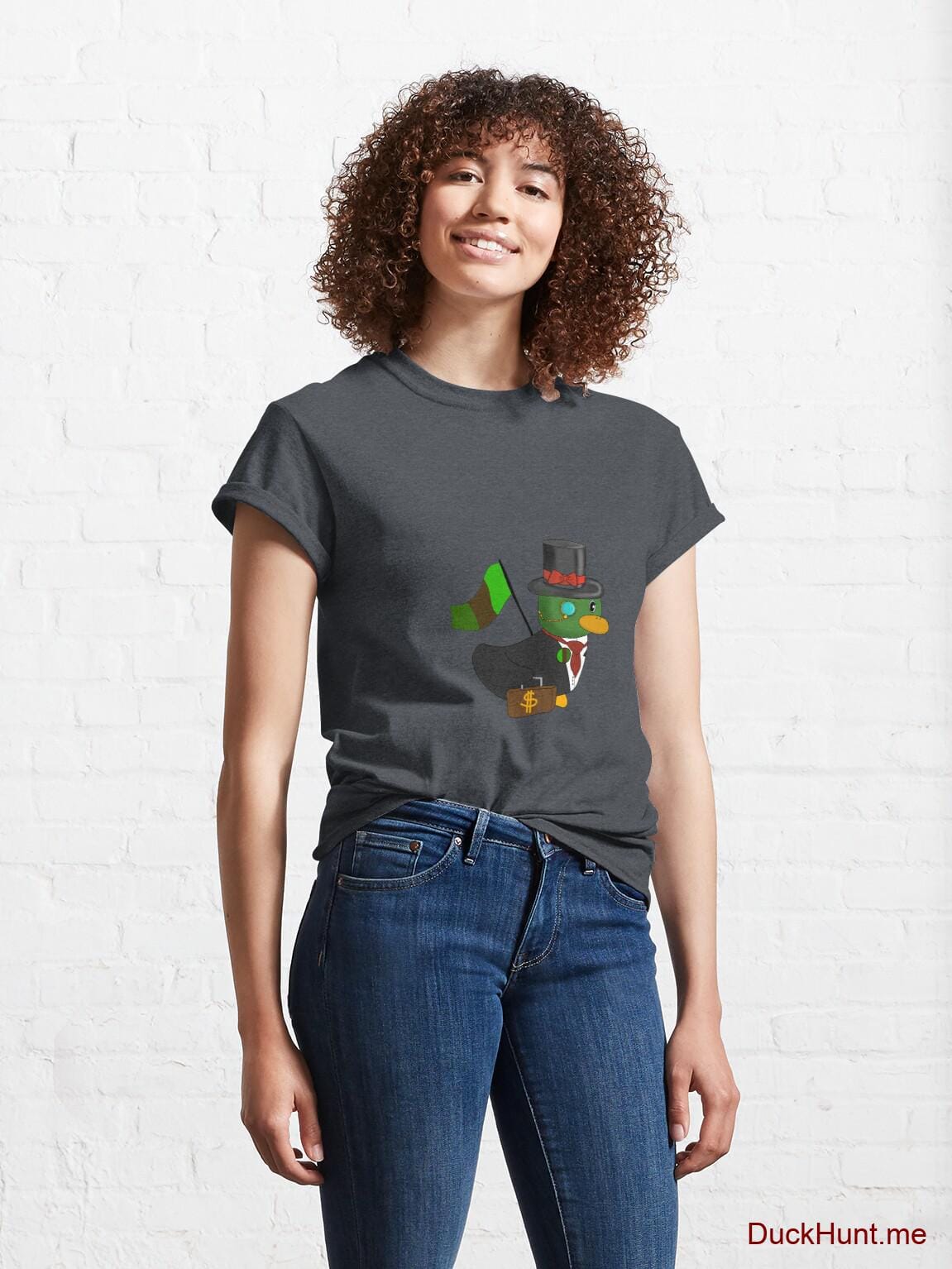 Golden Duck Denim Heather Classic T-Shirt (Front printed) alternative image 3