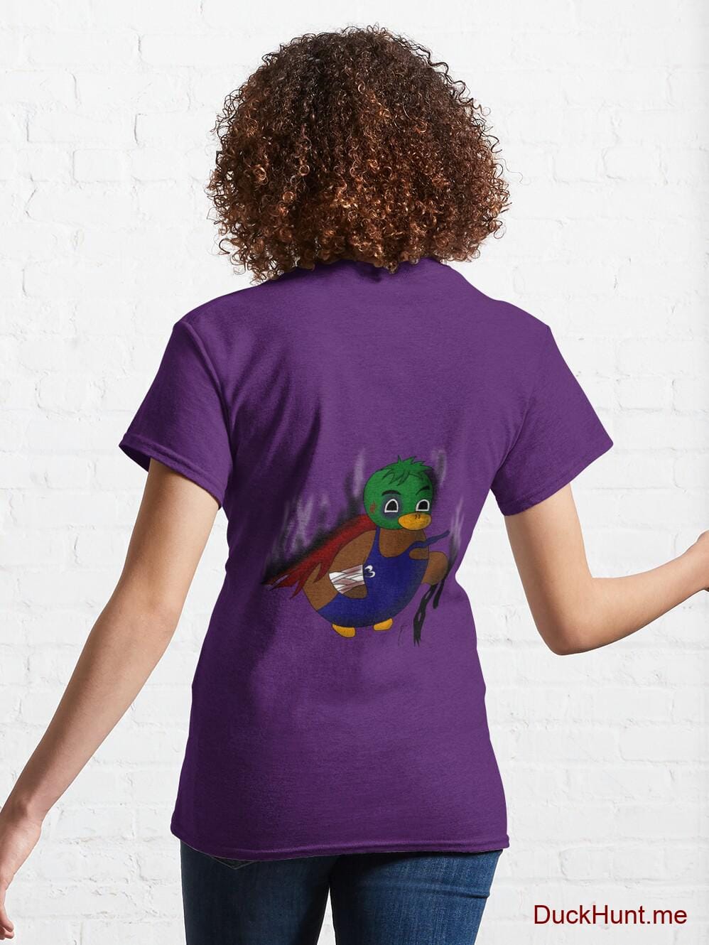 Dead Boss Duck (smoky) Purple Classic T-Shirt (Back printed) alternative image 4