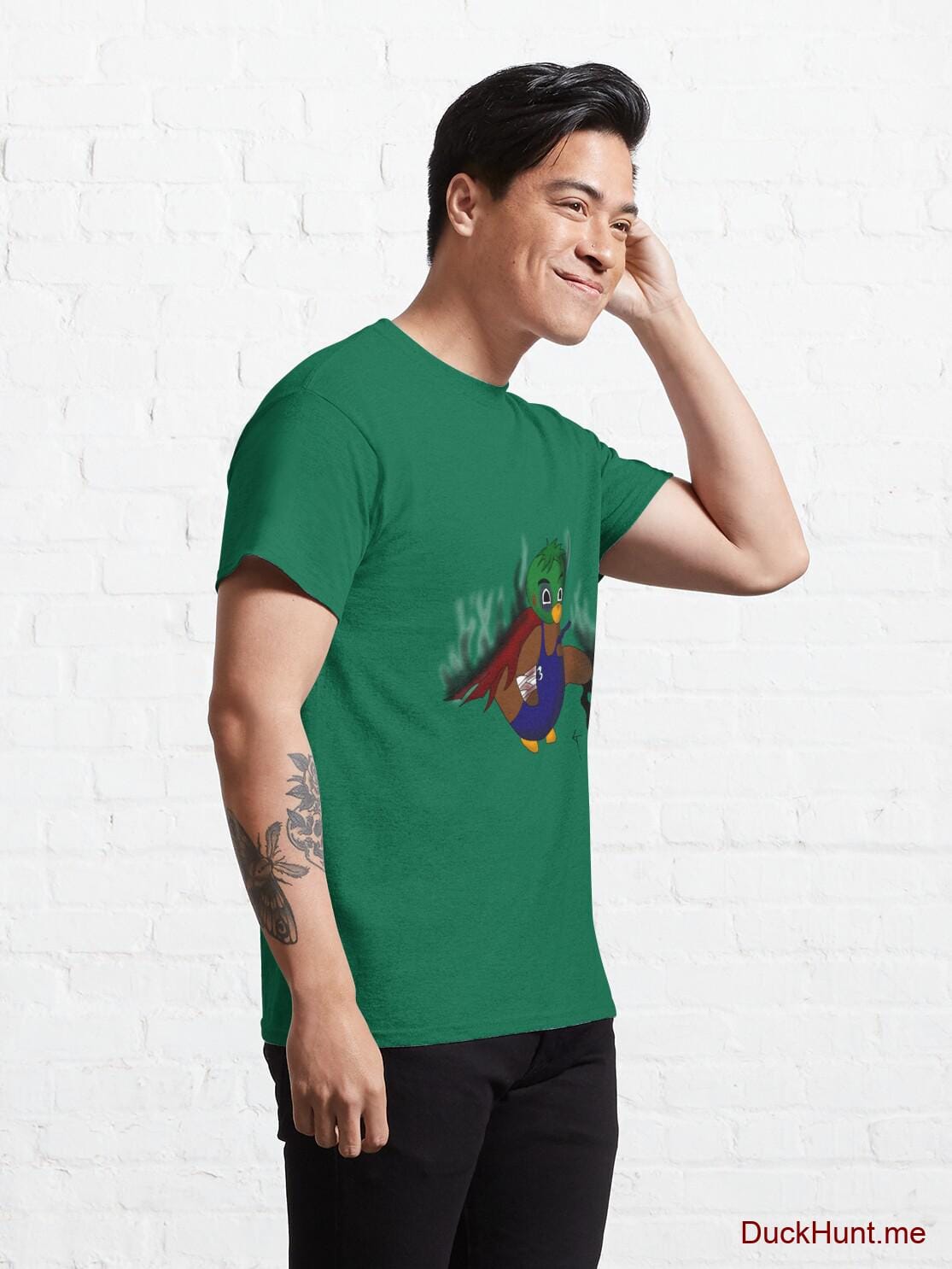 Dead Boss Duck (smoky) Green Classic T-Shirt (Front printed) alternative image 4