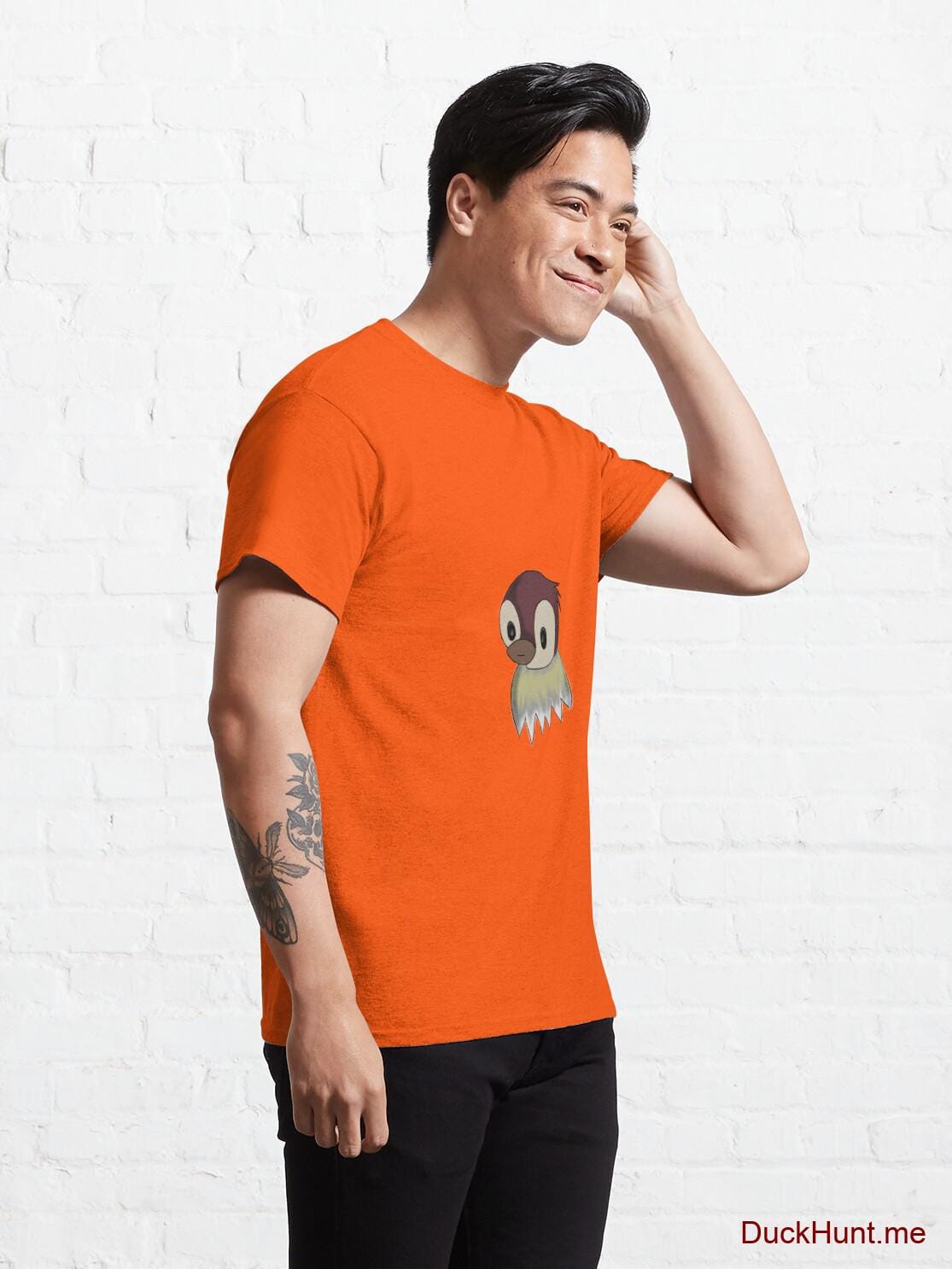Ghost Duck (fogless) Orange Classic T-Shirt (Front printed) alternative image 4