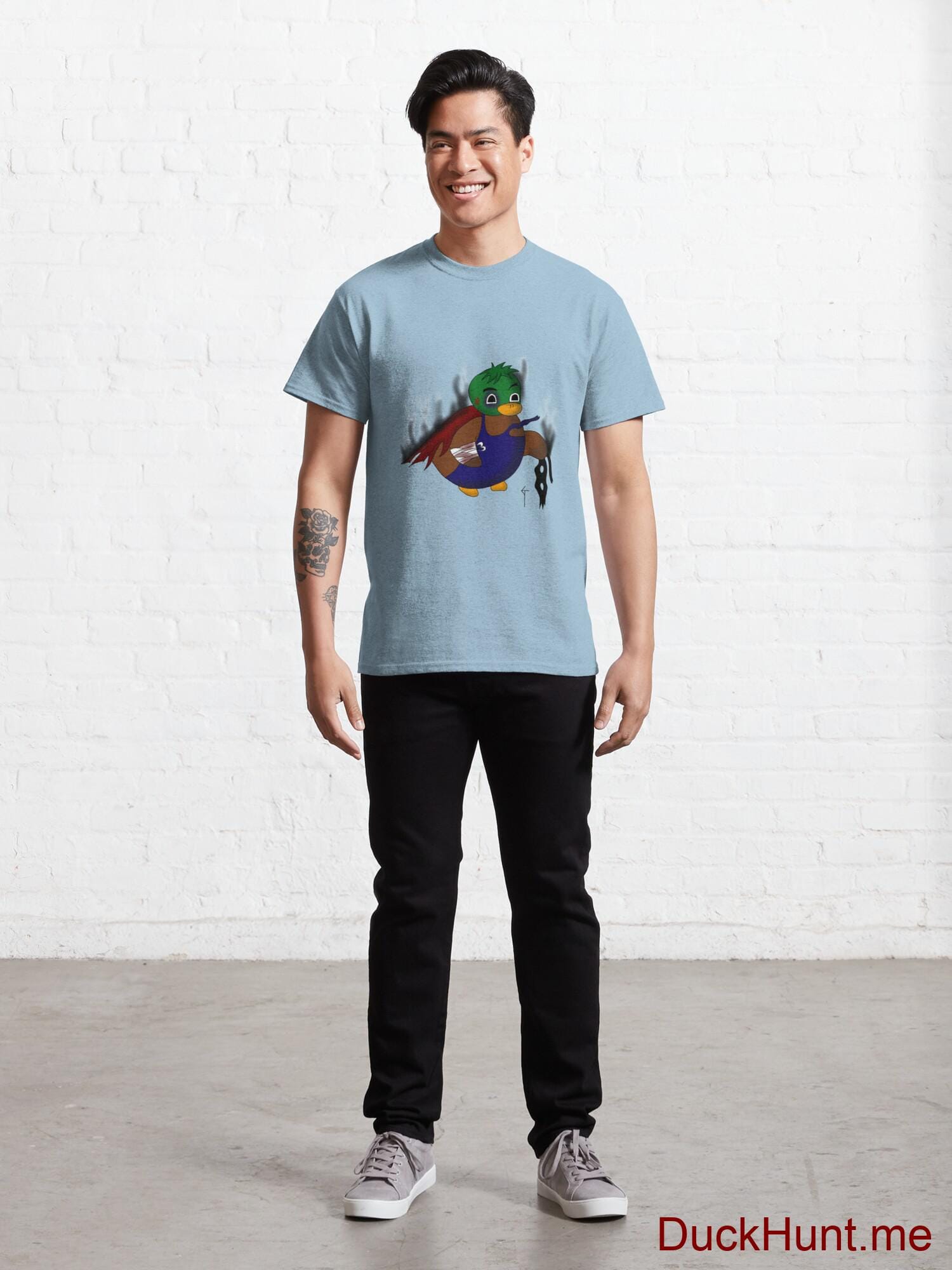 Dead Boss Duck (smoky) Light Blue Classic T-Shirt (Front printed) alternative image 6