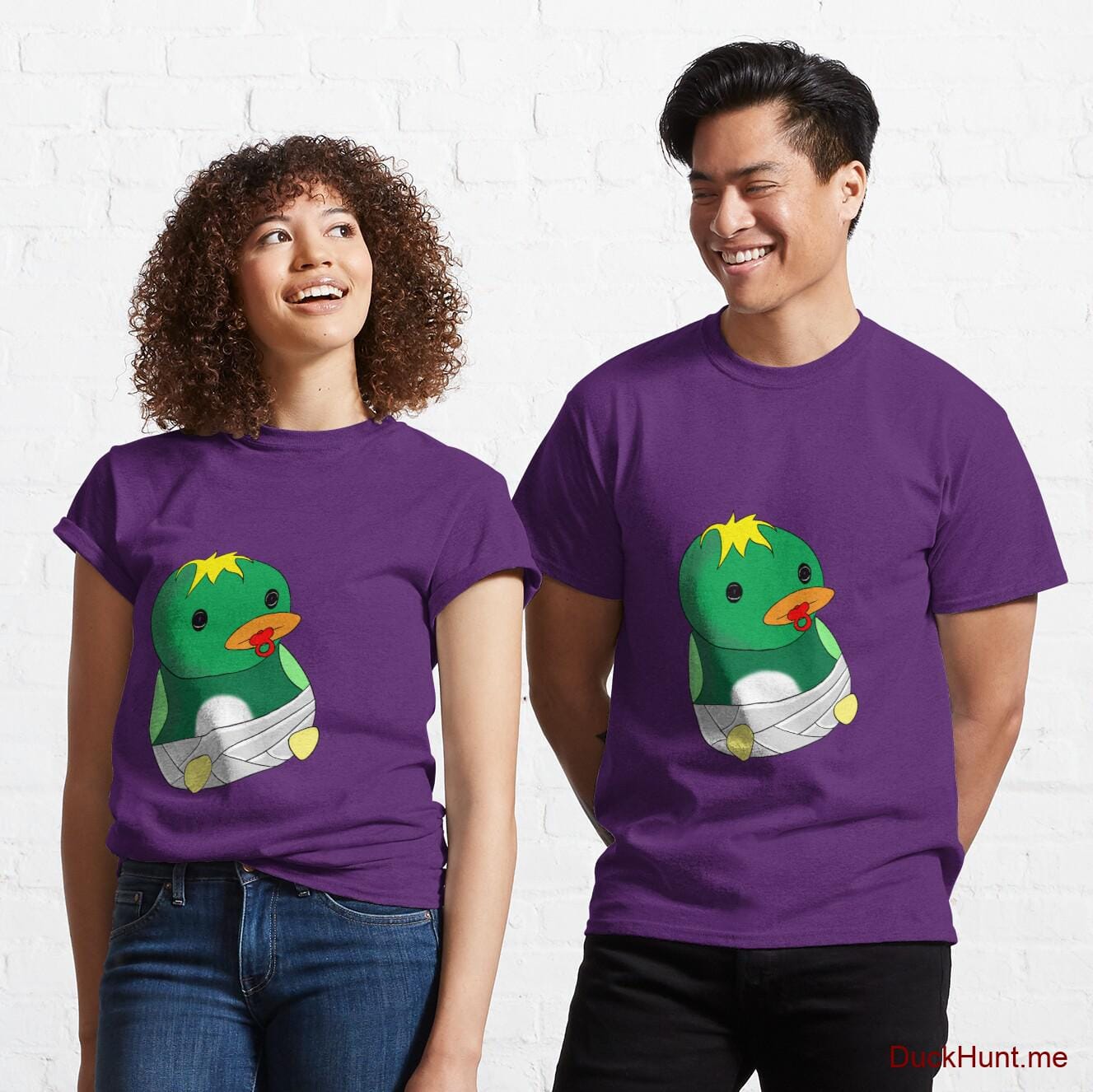Baby duck Purple Classic T-Shirt (Front printed)
