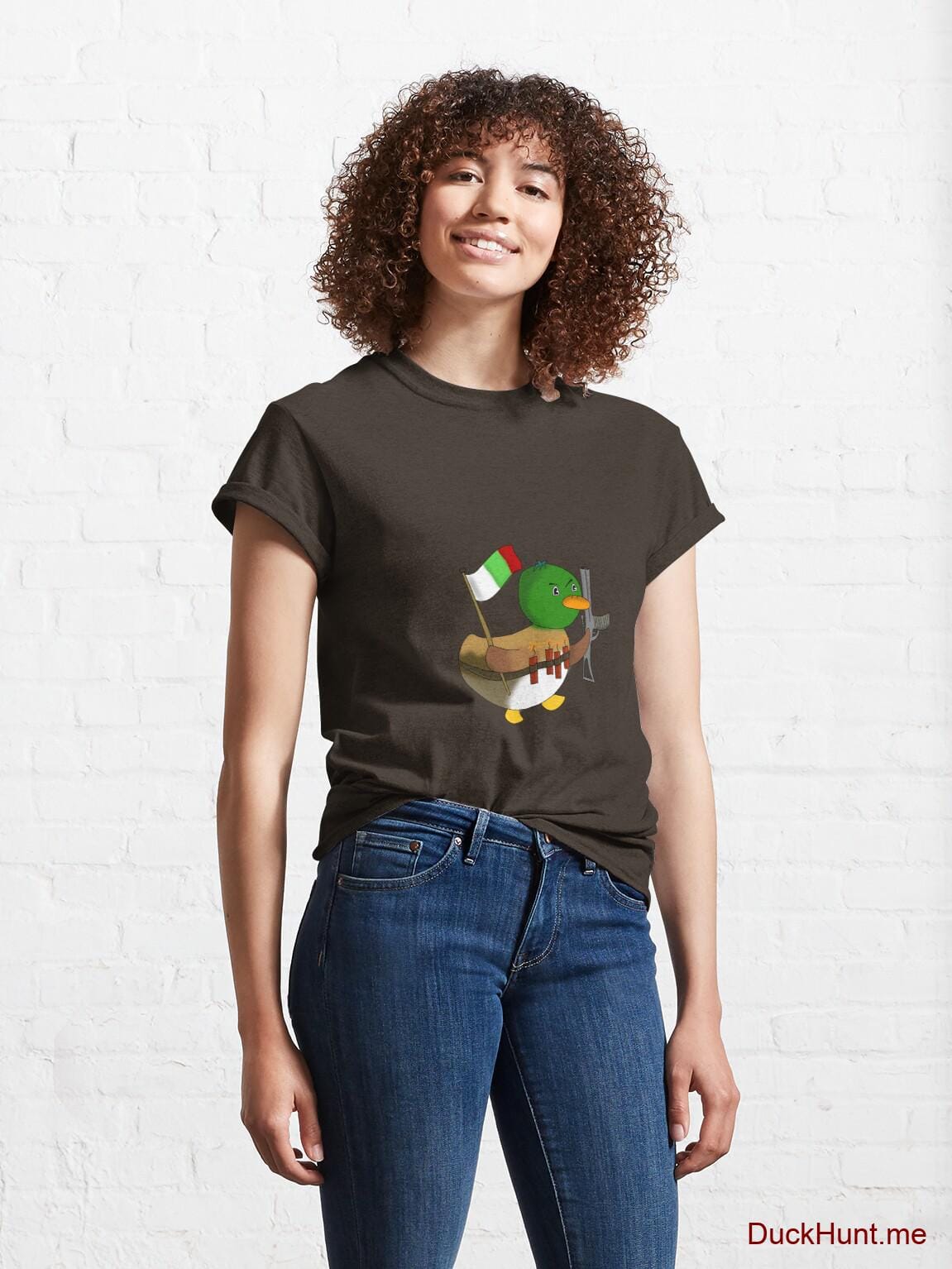 Kamikaze Duck Brown Classic T-Shirt (Front printed) alternative image 3