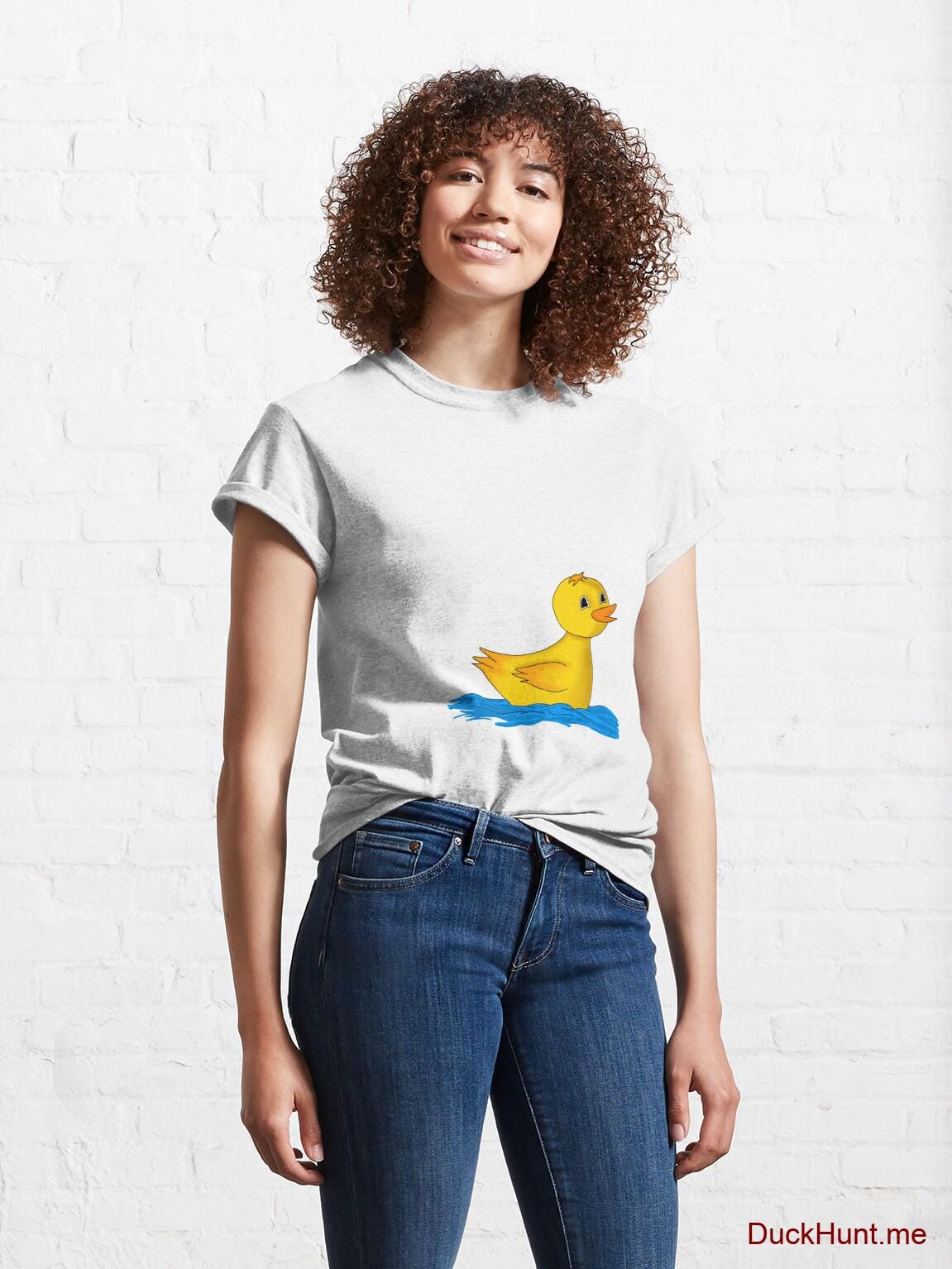 Plastic Duck White Classic T-Shirt (Front printed) alternative image 3