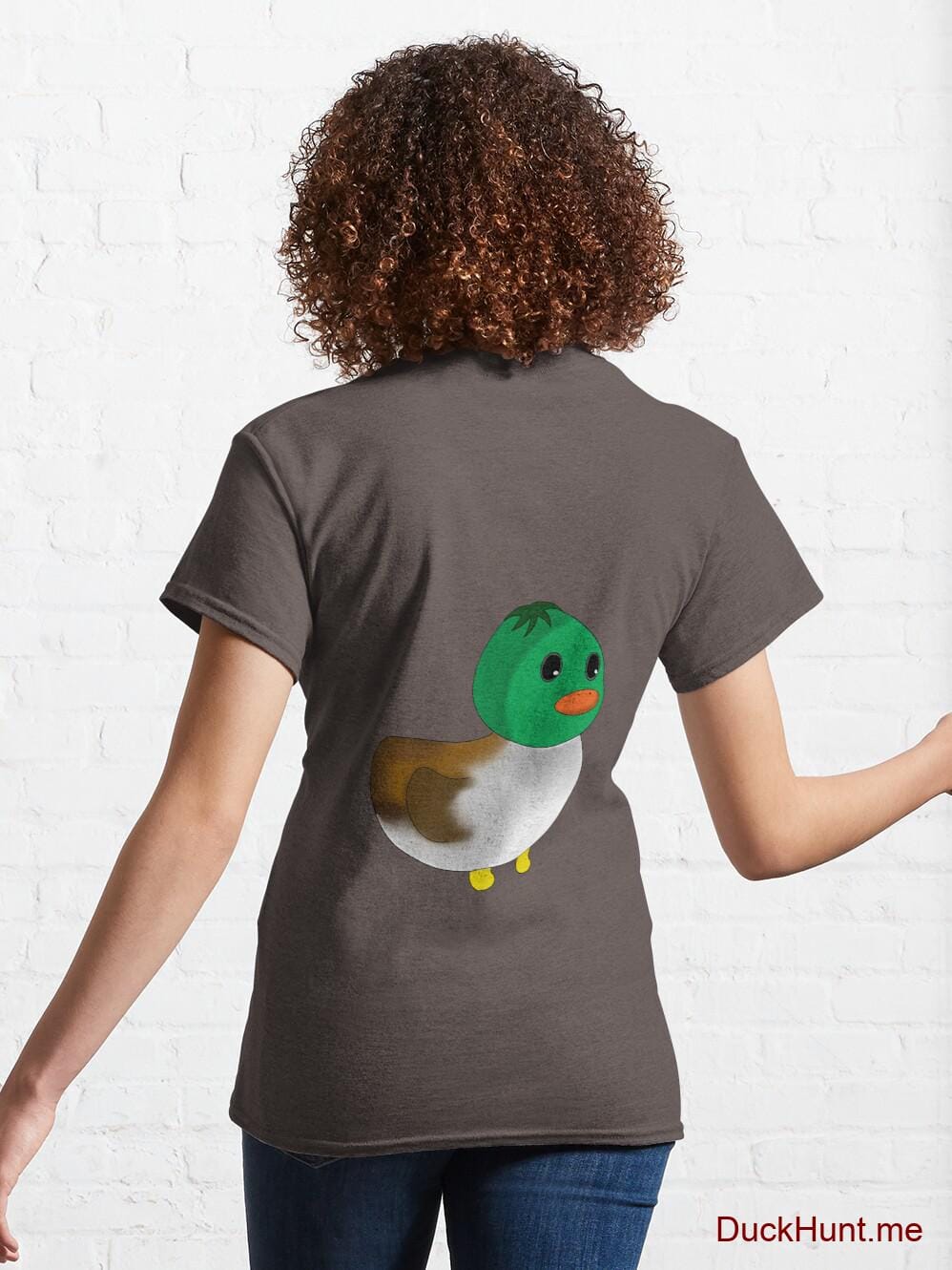 Normal Duck Dark Grey Classic T-Shirt (Back printed) alternative image 4