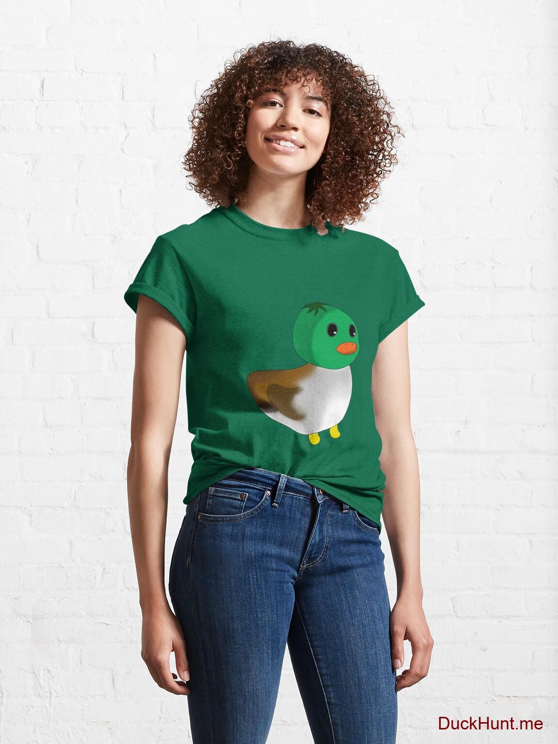 Normal Duck Green Classic T-Shirt (Front printed) alternative image 3