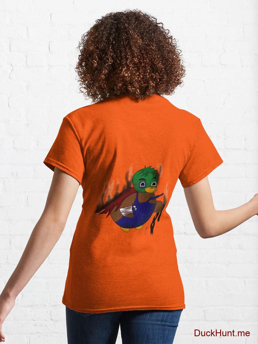 Dead Boss Duck (smoky) Orange Classic T-Shirt (Back printed) alternative image 4
