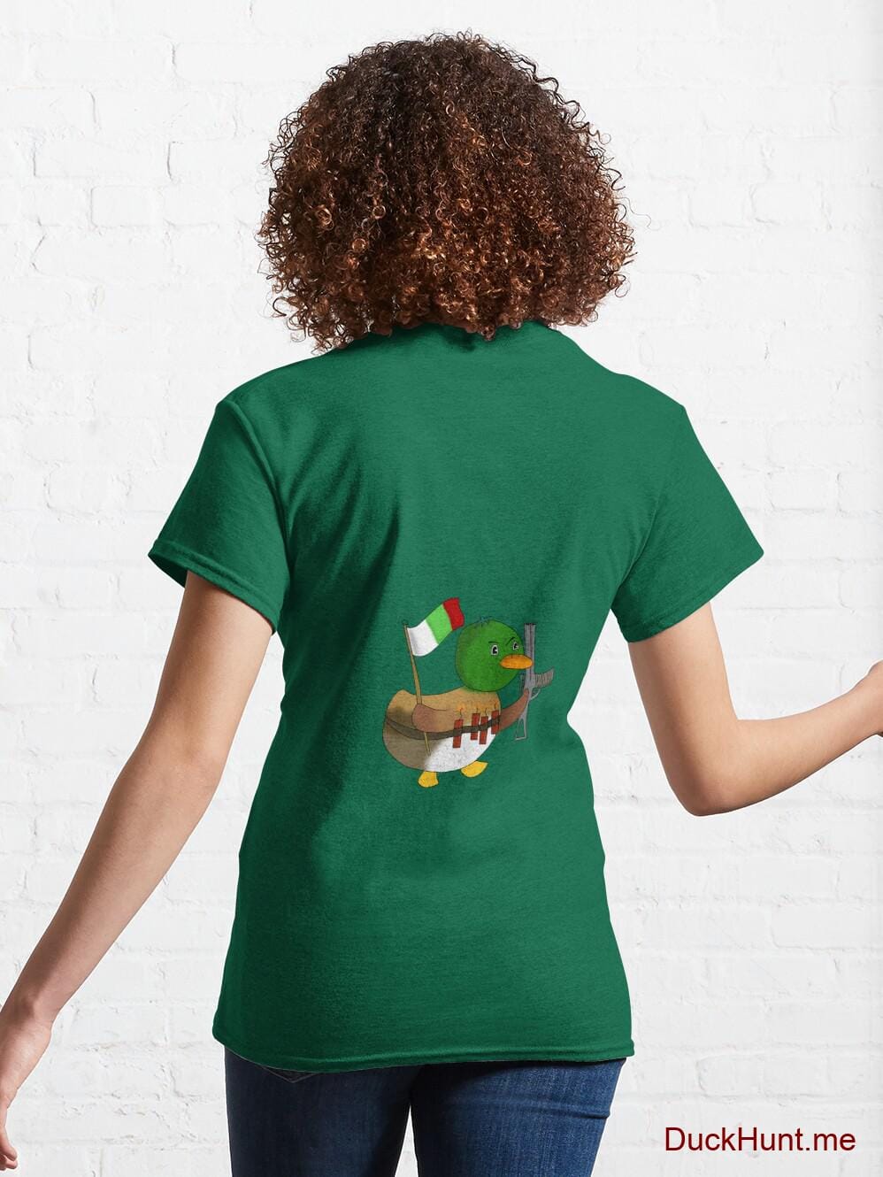 Kamikaze Duck Green Classic T-Shirt (Back printed) alternative image 4