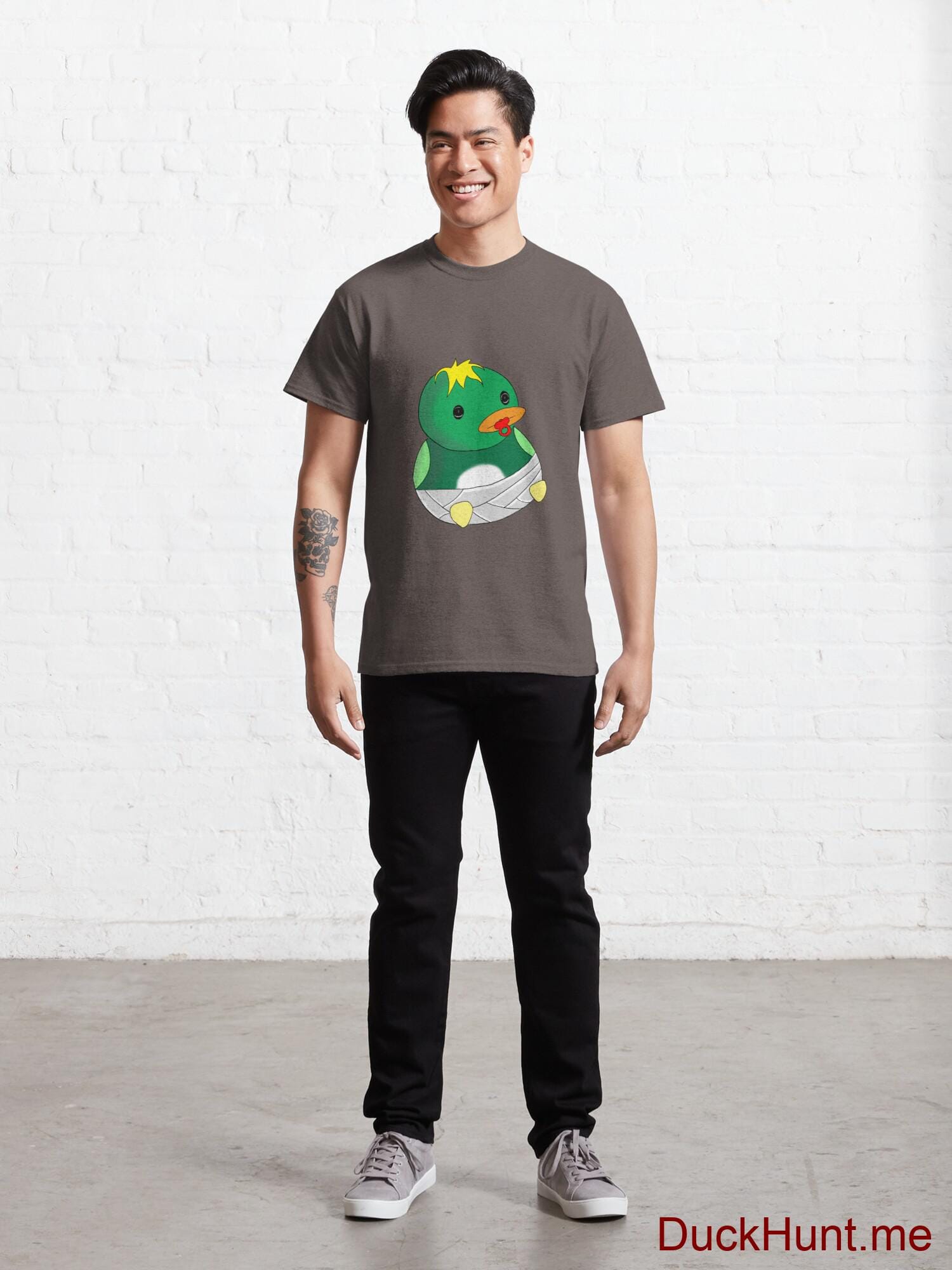 Baby duck Dark Grey Classic T-Shirt (Front printed) alternative image 6