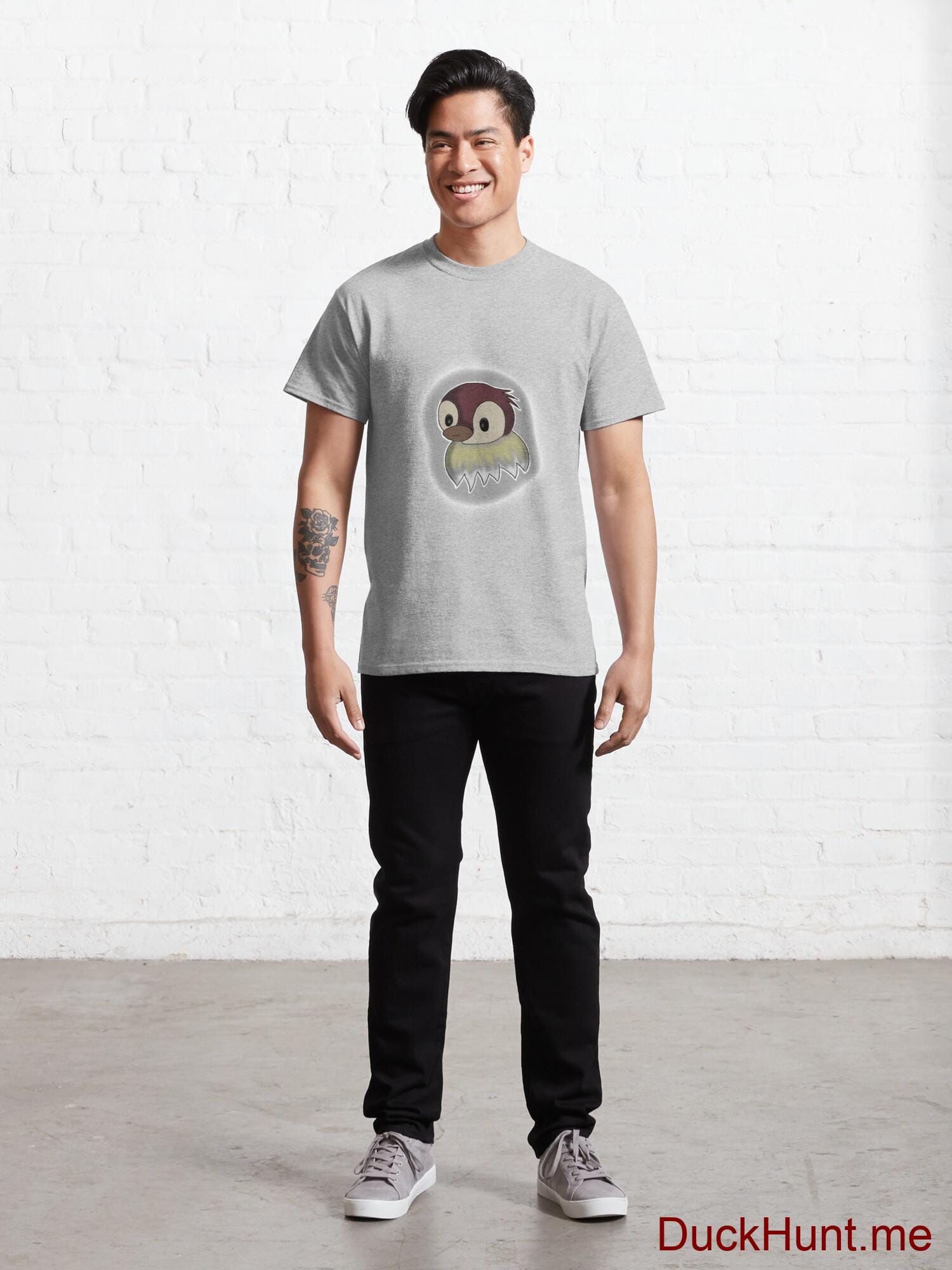 Ghost Duck (foggy) Heather Grey Classic T-Shirt (Front printed) alternative image 6