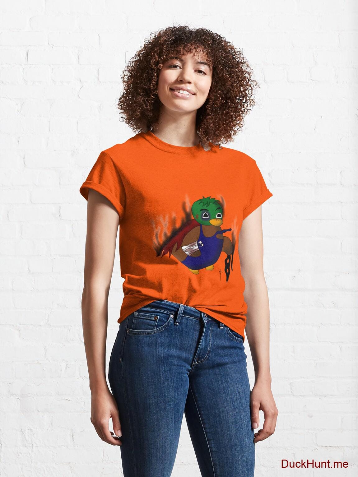 Dead Boss Duck (smoky) Orange Classic T-Shirt (Front printed) alternative image 3
