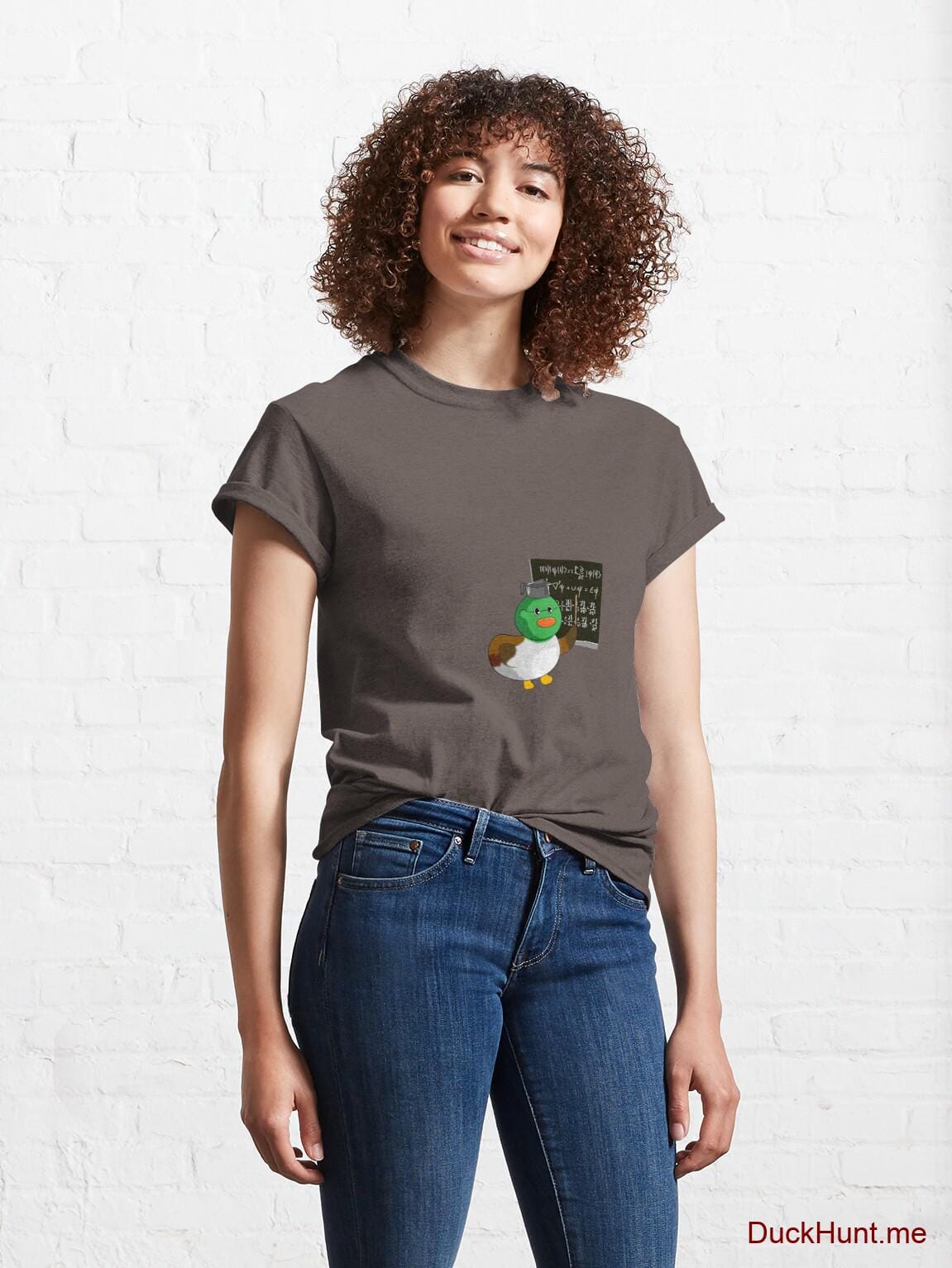 Prof Duck Dark Grey Classic T-Shirt (Front printed) alternative image 3