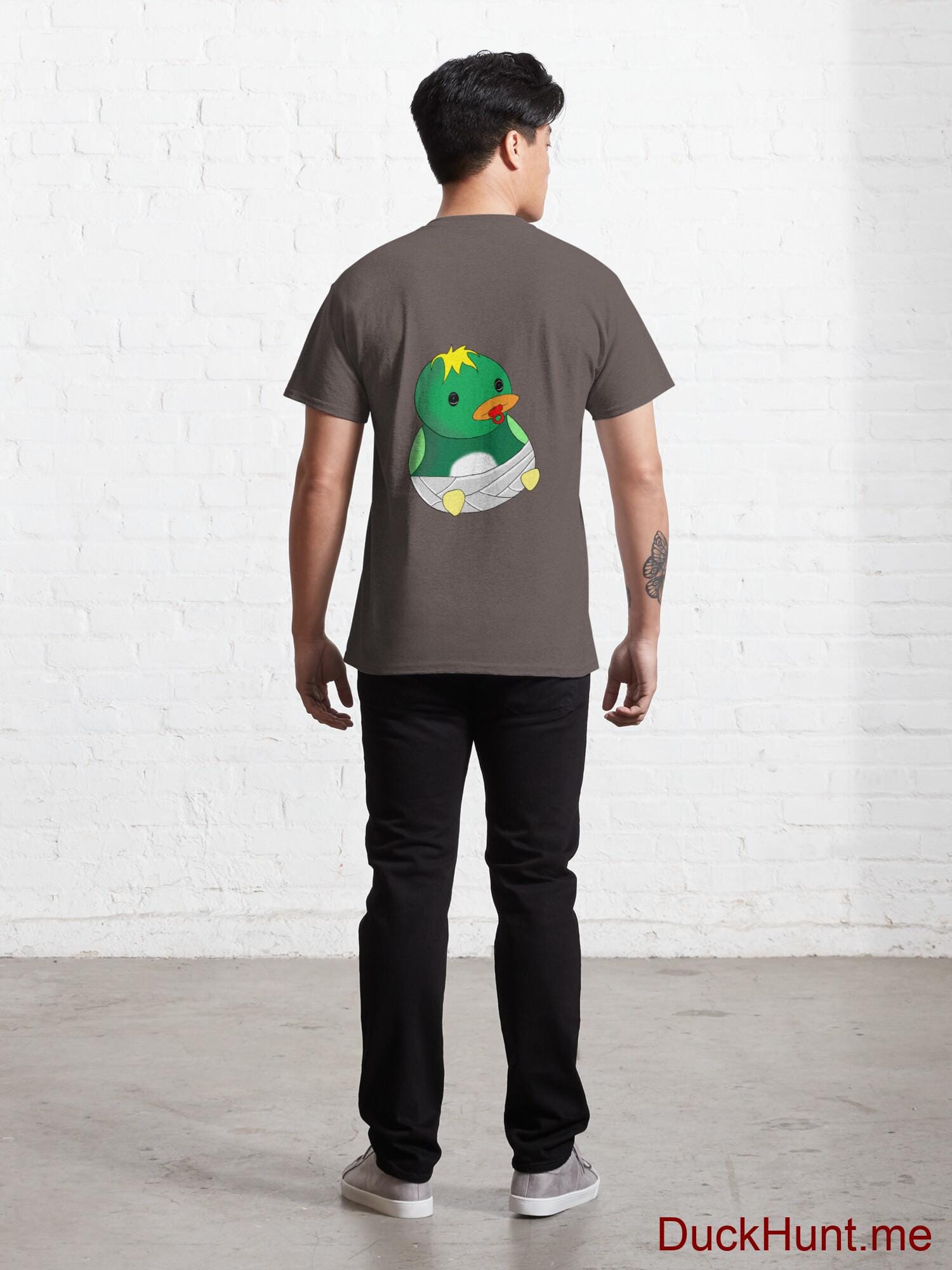 Baby duck Dark Grey Classic T-Shirt (Back printed) alternative image 3