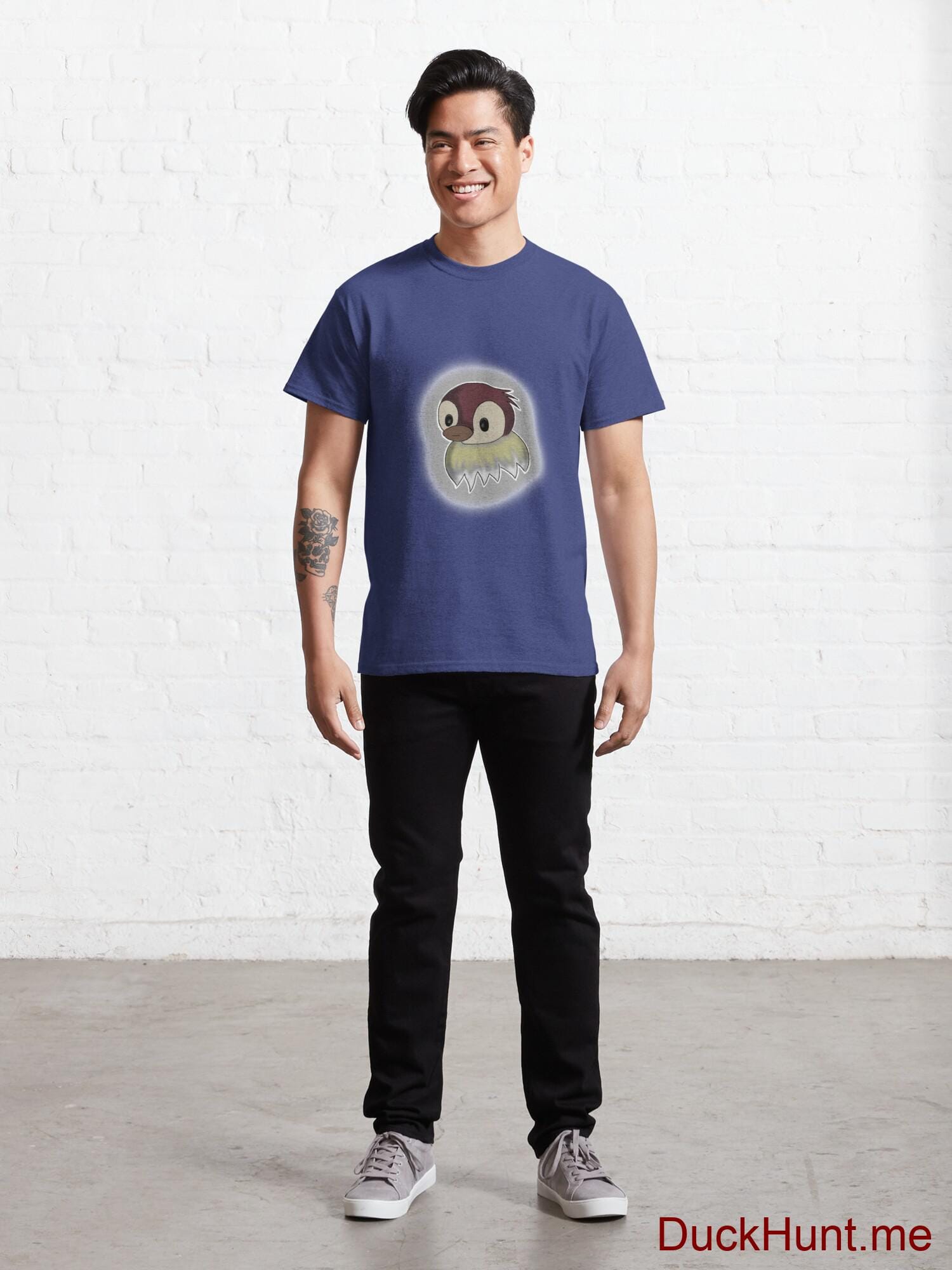 Ghost Duck (foggy) Blue Classic T-Shirt (Front printed) alternative image 6