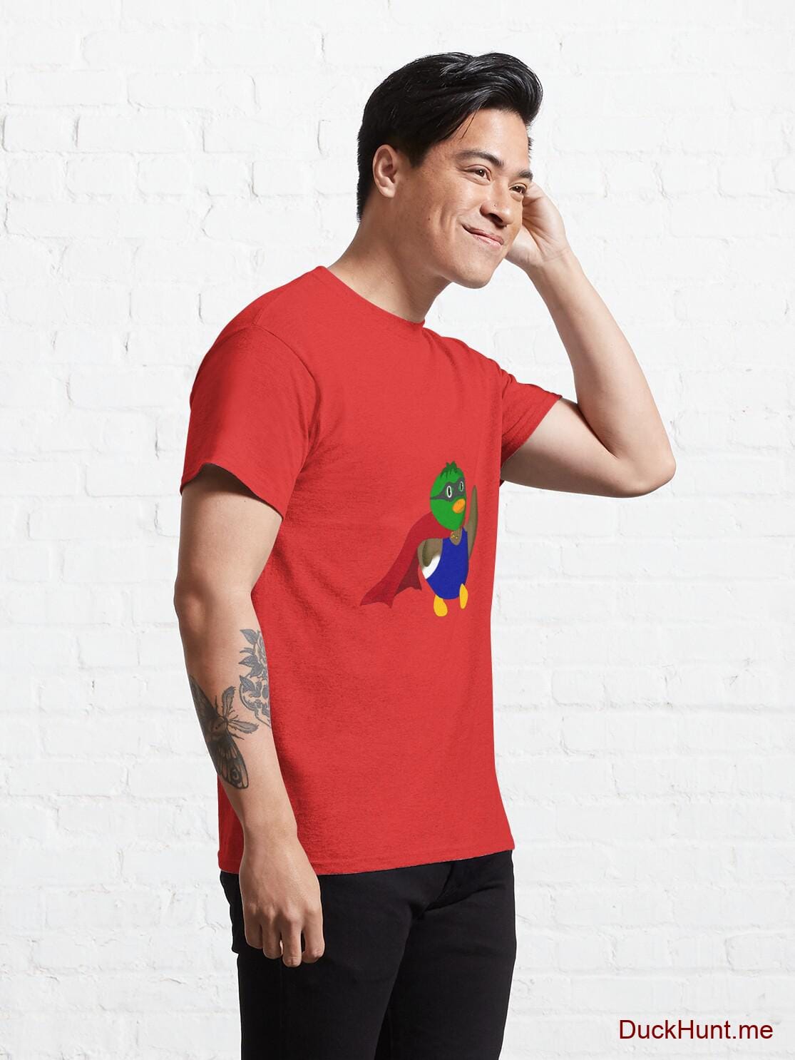 Alive Boss Duck Red Classic T-Shirt (Front printed) alternative image 4