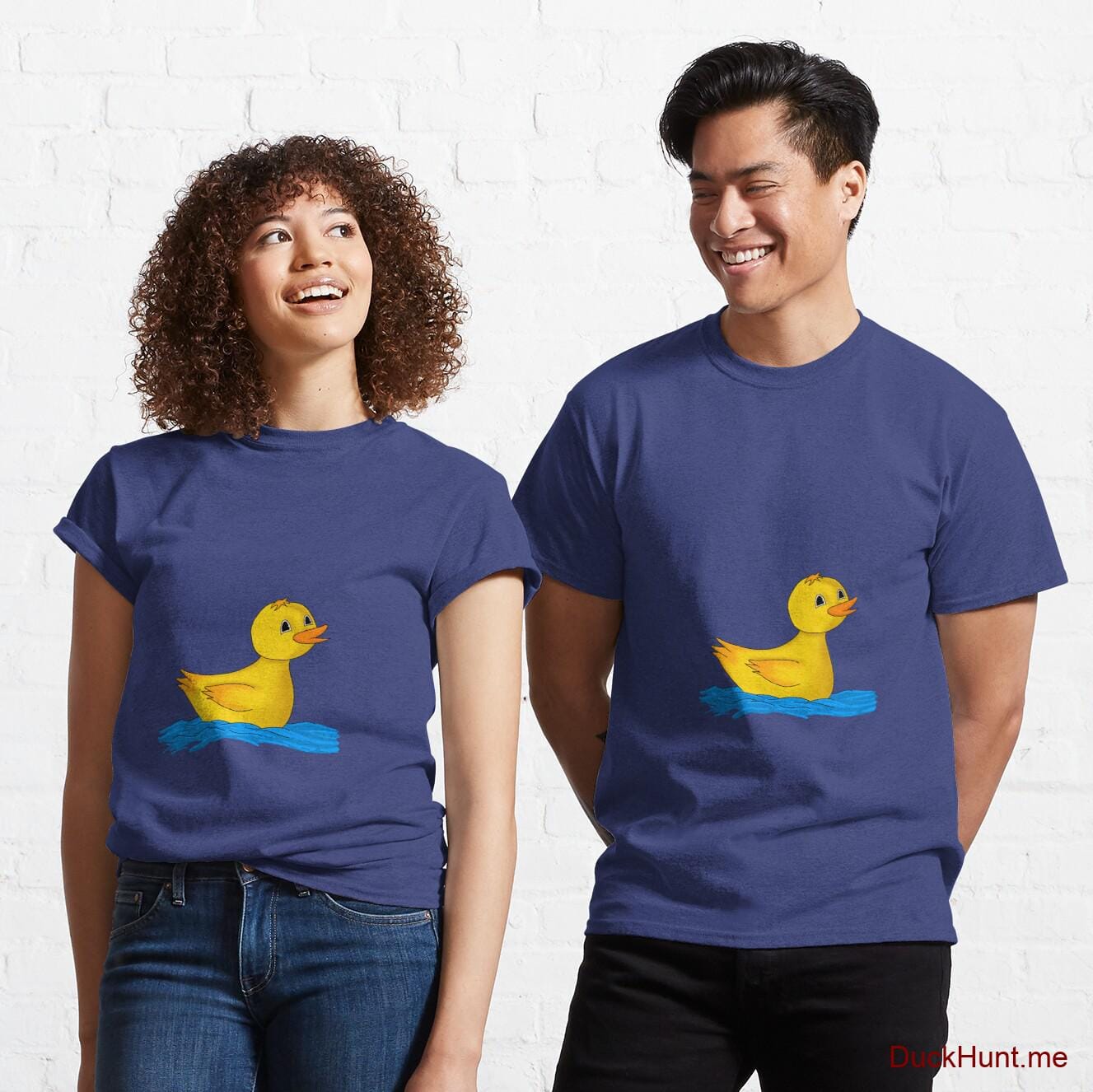 Plastic Duck Blue Classic T-Shirt (Front printed)