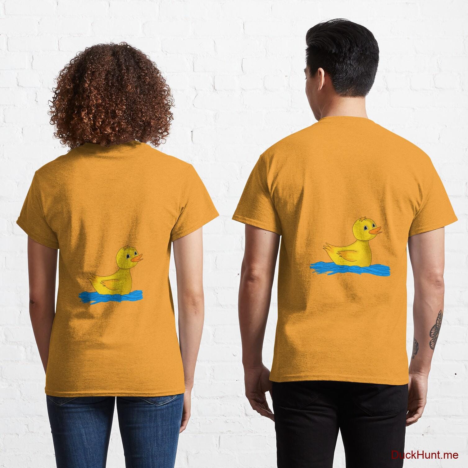 Plastic Duck Gold Classic T-Shirt (Back printed)