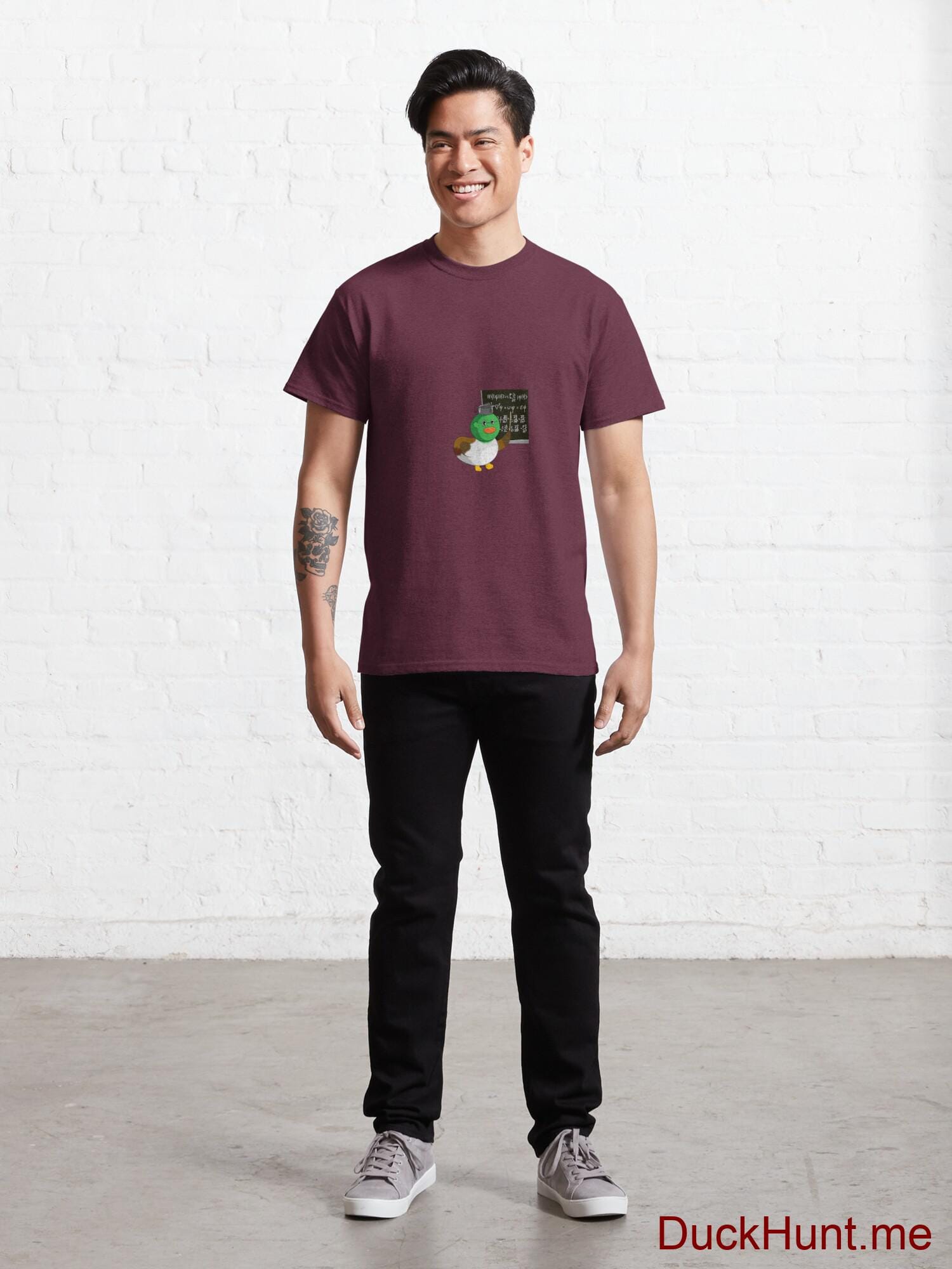 Prof Duck Dark Red Classic T-Shirt (Front printed) alternative image 6