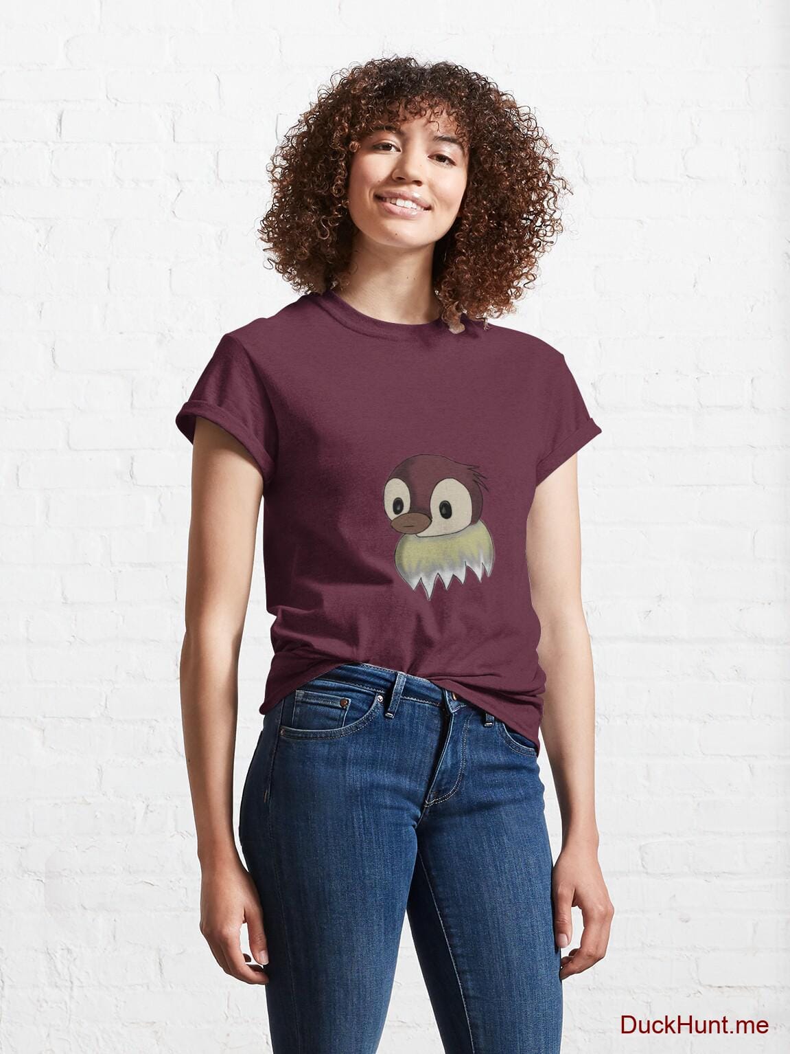 Ghost Duck (fogless) Dark Red Classic T-Shirt (Front printed) alternative image 3