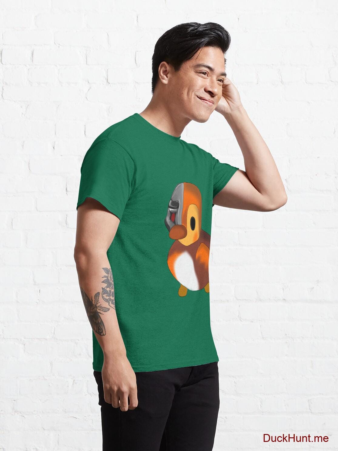 Mechanical Duck Green Classic T-Shirt (Front printed) alternative image 4