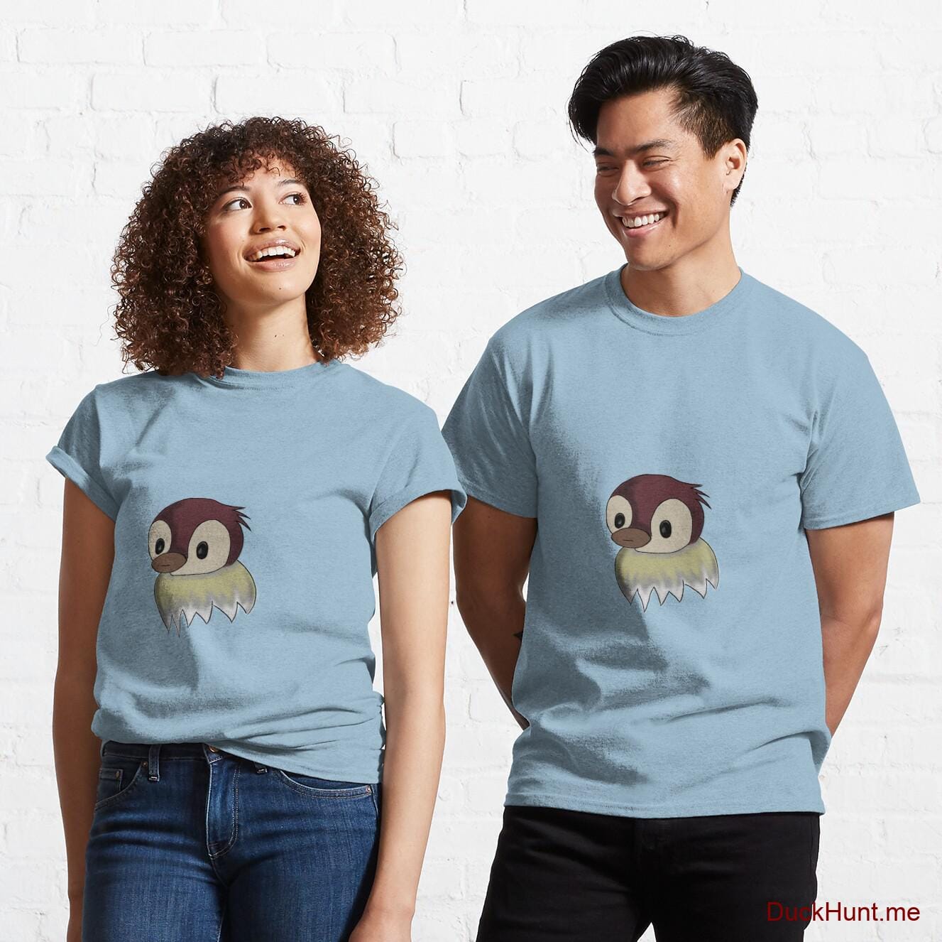 Ghost Duck (fogless) Light Blue Classic T-Shirt (Front printed)