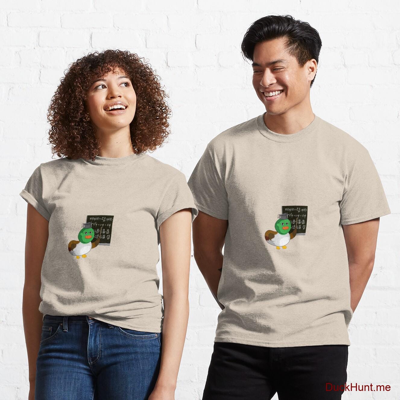 Prof Duck Creme Classic T-Shirt (Front printed)