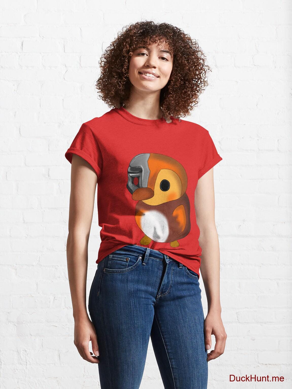 Mechanical Duck Red Classic T-Shirt (Front printed) alternative image 3