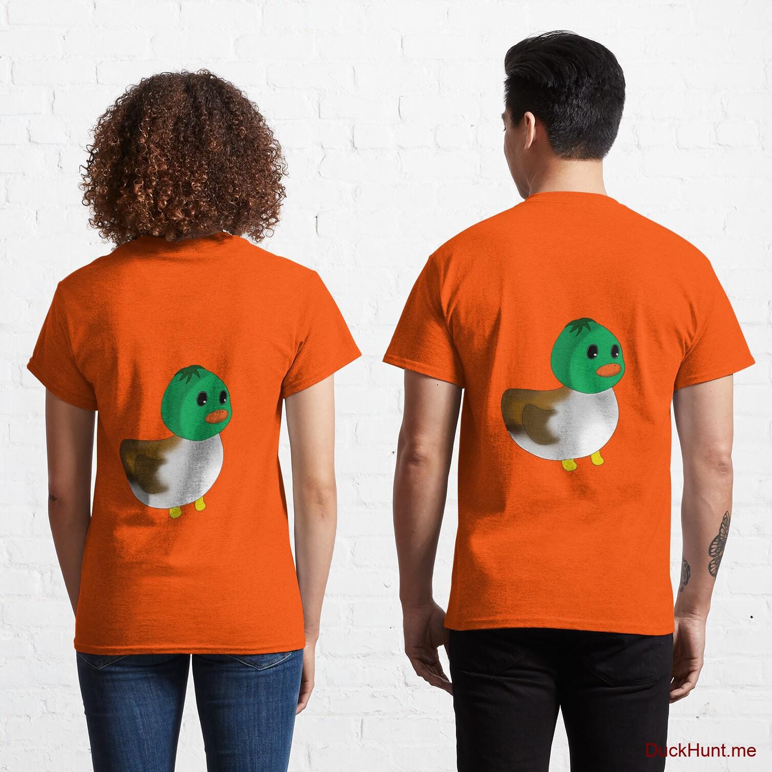Normal Duck Orange Classic T-Shirt (Back printed)