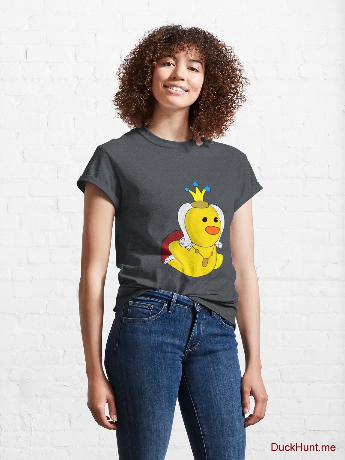 Royal Duck Denim Heather Classic T-Shirt (Front printed) alternative image 3