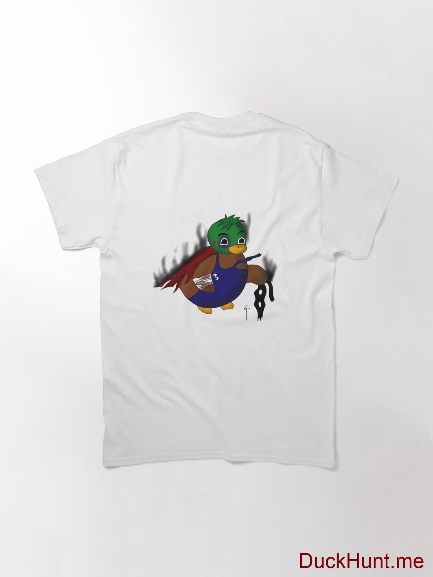 Dead Boss Duck (smoky) White Classic T-Shirt (Back printed) alternative image 1
