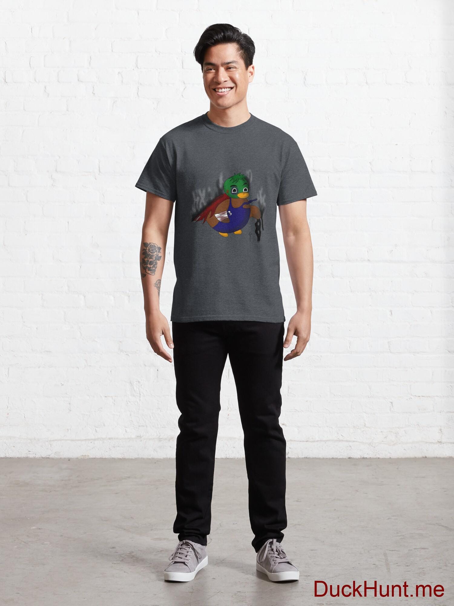 Dead Boss Duck (smoky) Denim Heather Classic T-Shirt (Front printed) alternative image 6